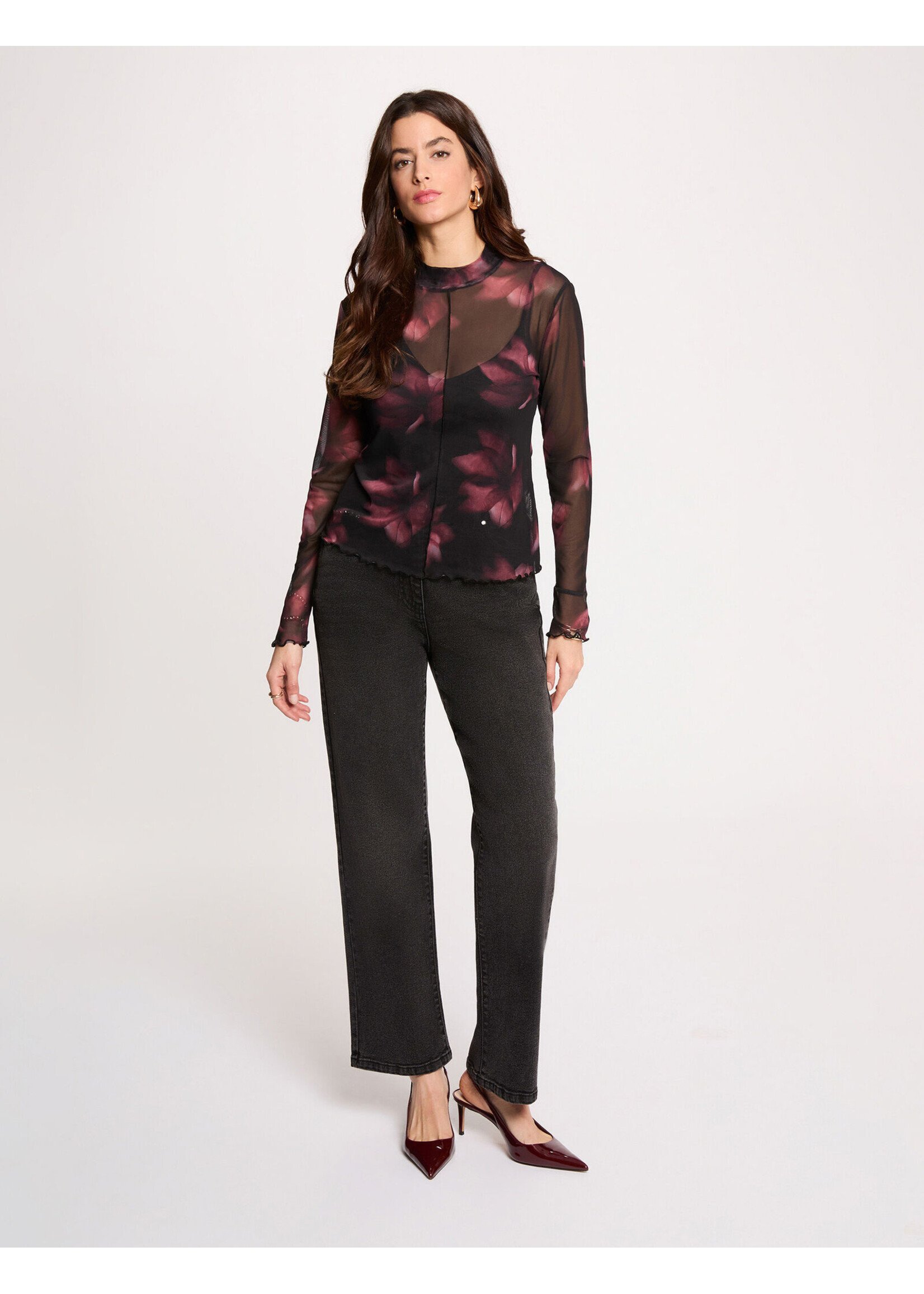 MORGAN TSHIRT LONG SLEEVE MULTICOL. 261-TALEXI