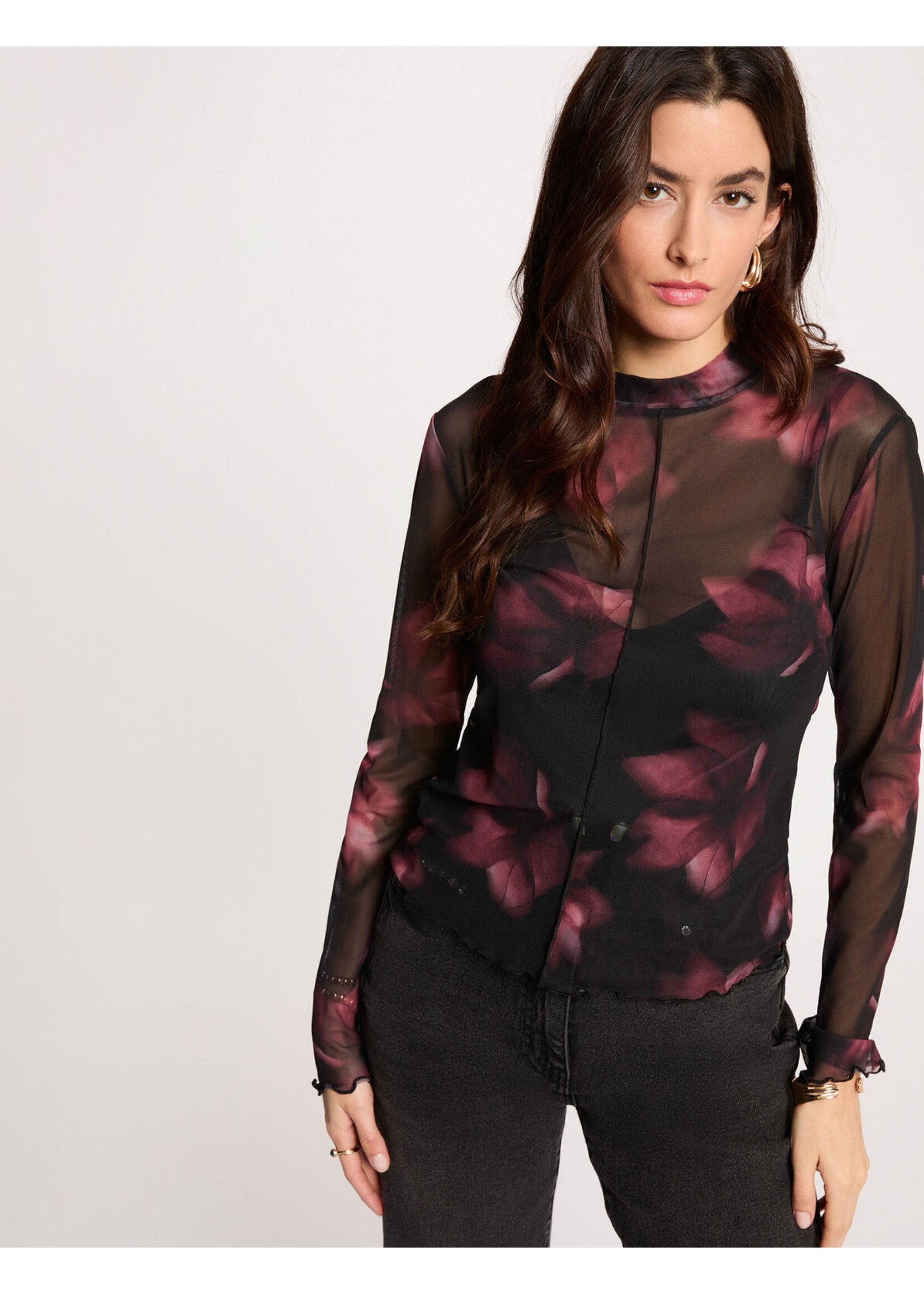 MORGAN TSHIRT LONG SLEEVE MULTICOL. 261-TALEXI