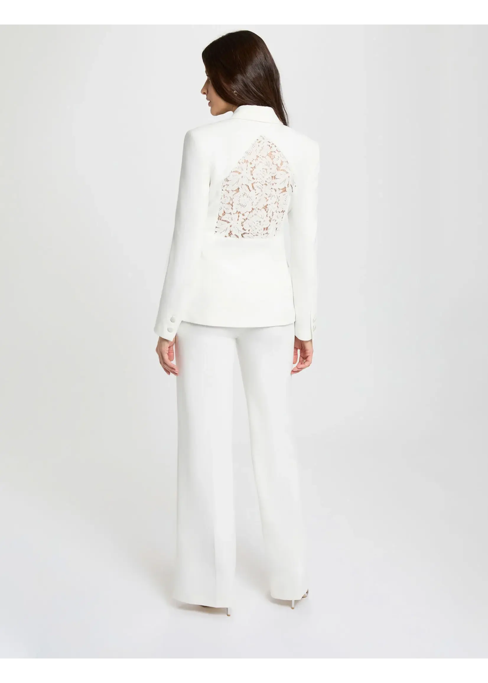 MORGAN BLAZER OPEN BACK LACE WHITE 261-VANA