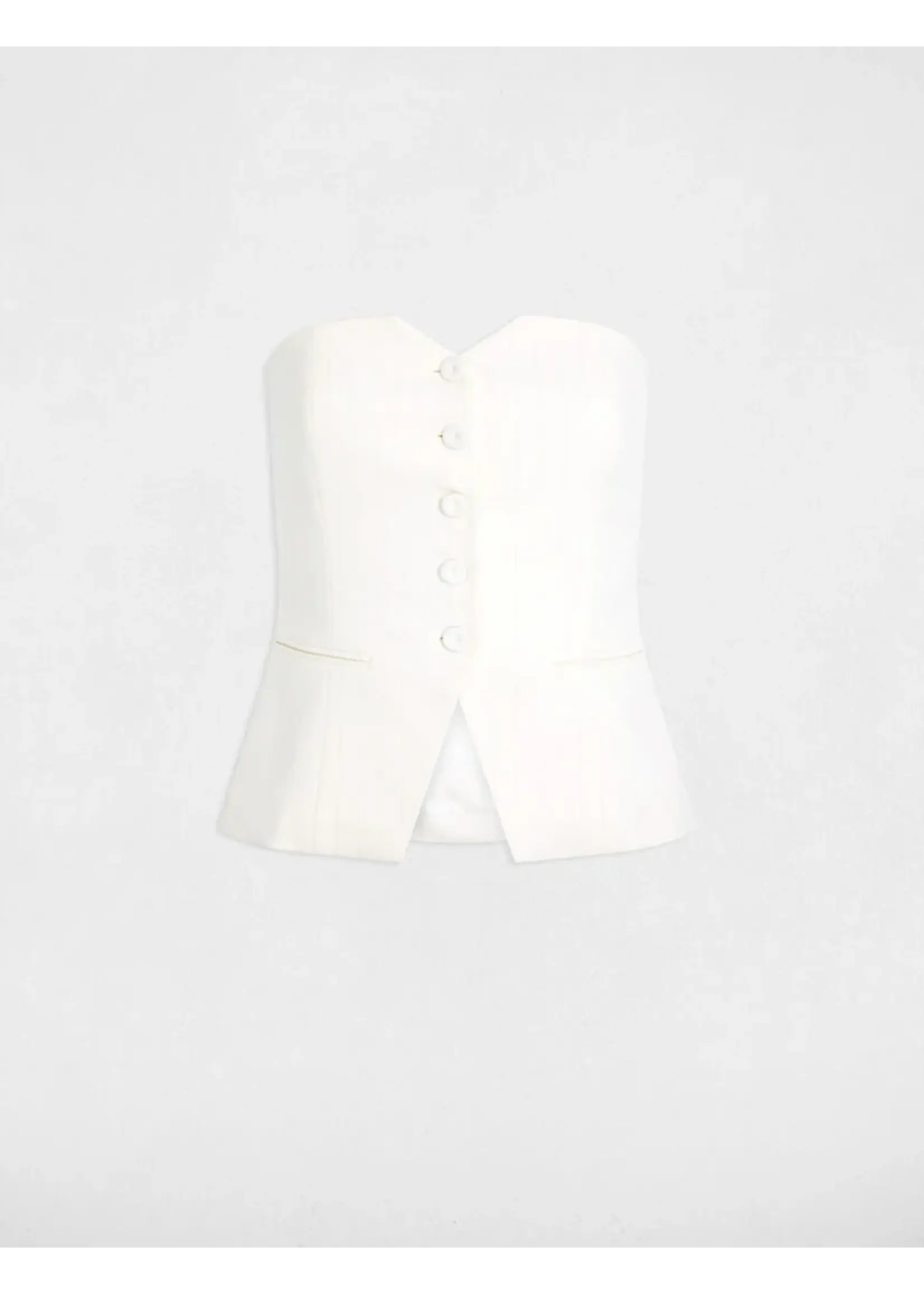 MORGAN TOP STRAPLES BUTTON WHITE 261-CPANA