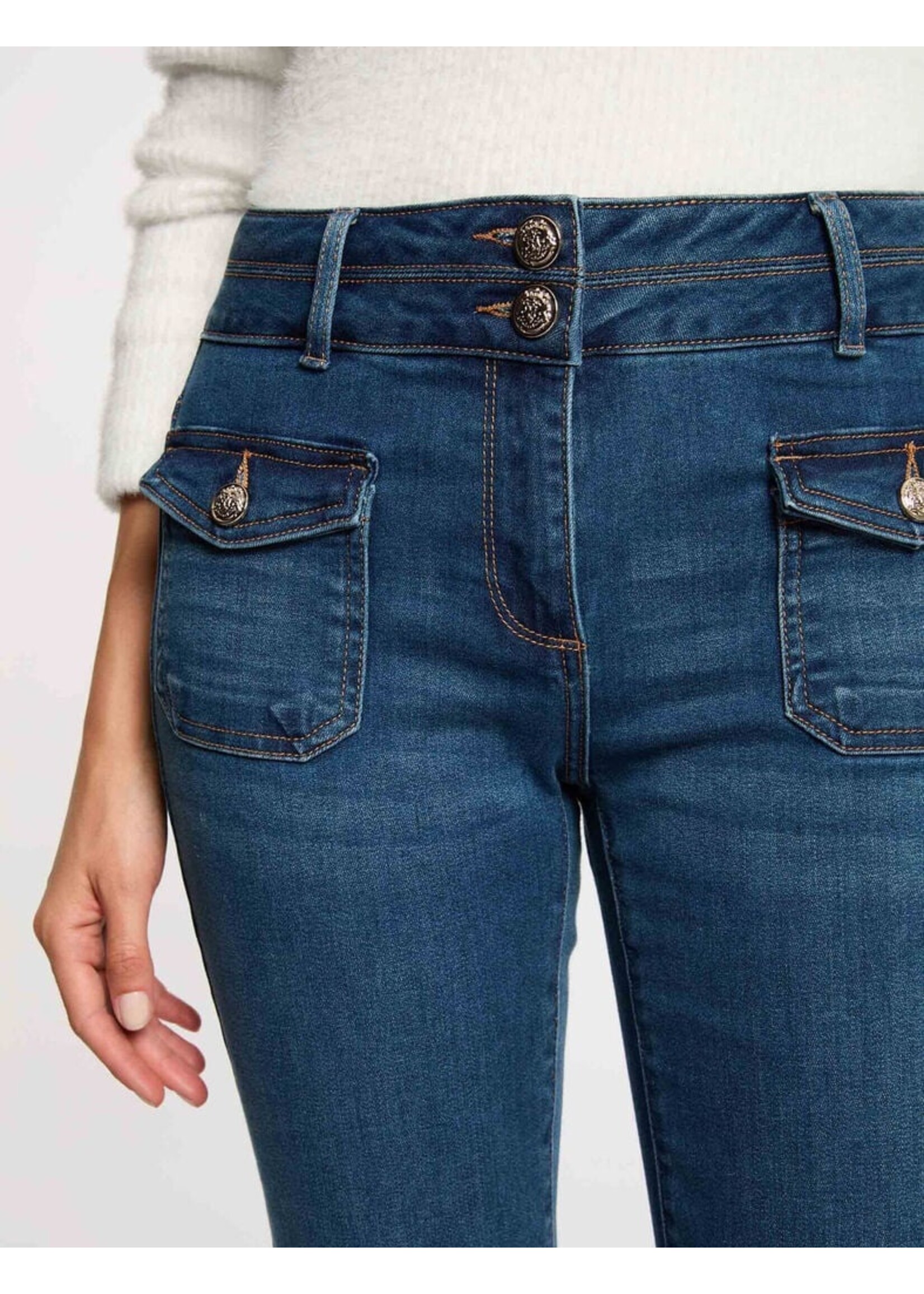 MORGAN JEANS BUTTON JEAN STONE 241-POLEN3