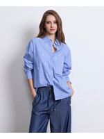 MARKUP STRIPED POPLIN SHIRT BLUE/WHITE