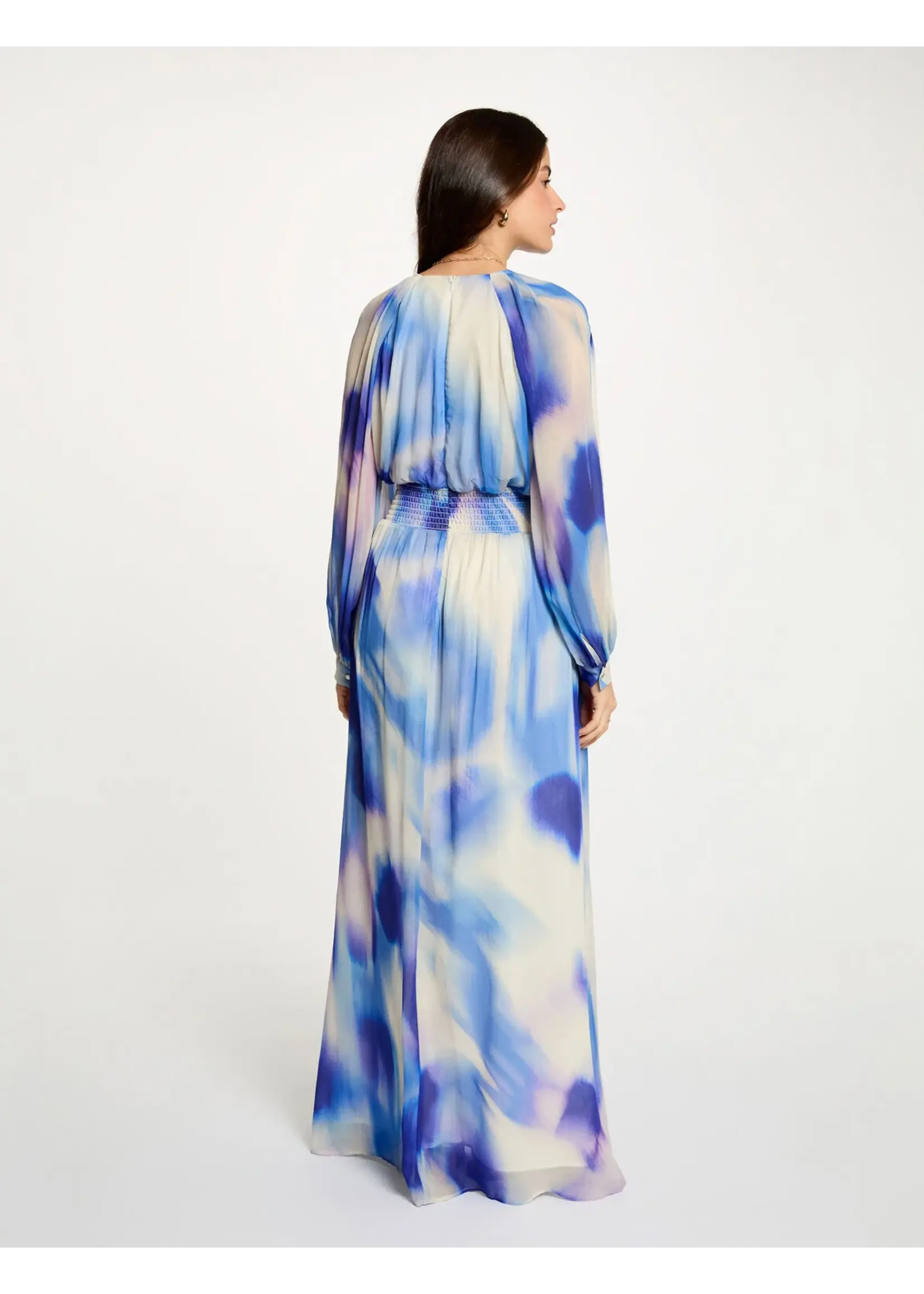 MORGAN LONG DRESS MULTICO BLUE 261-RBORA