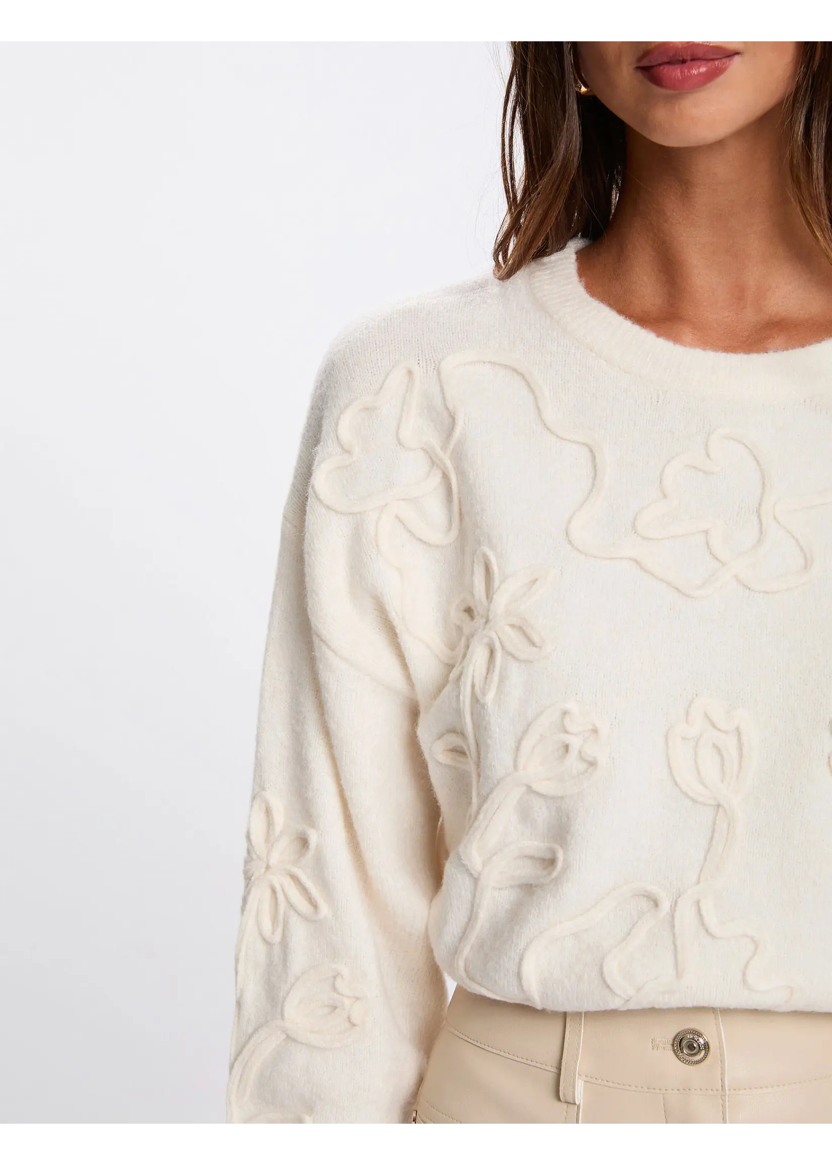 MORGAN PULL FLOWER PRINT IVORE 261-MBROD