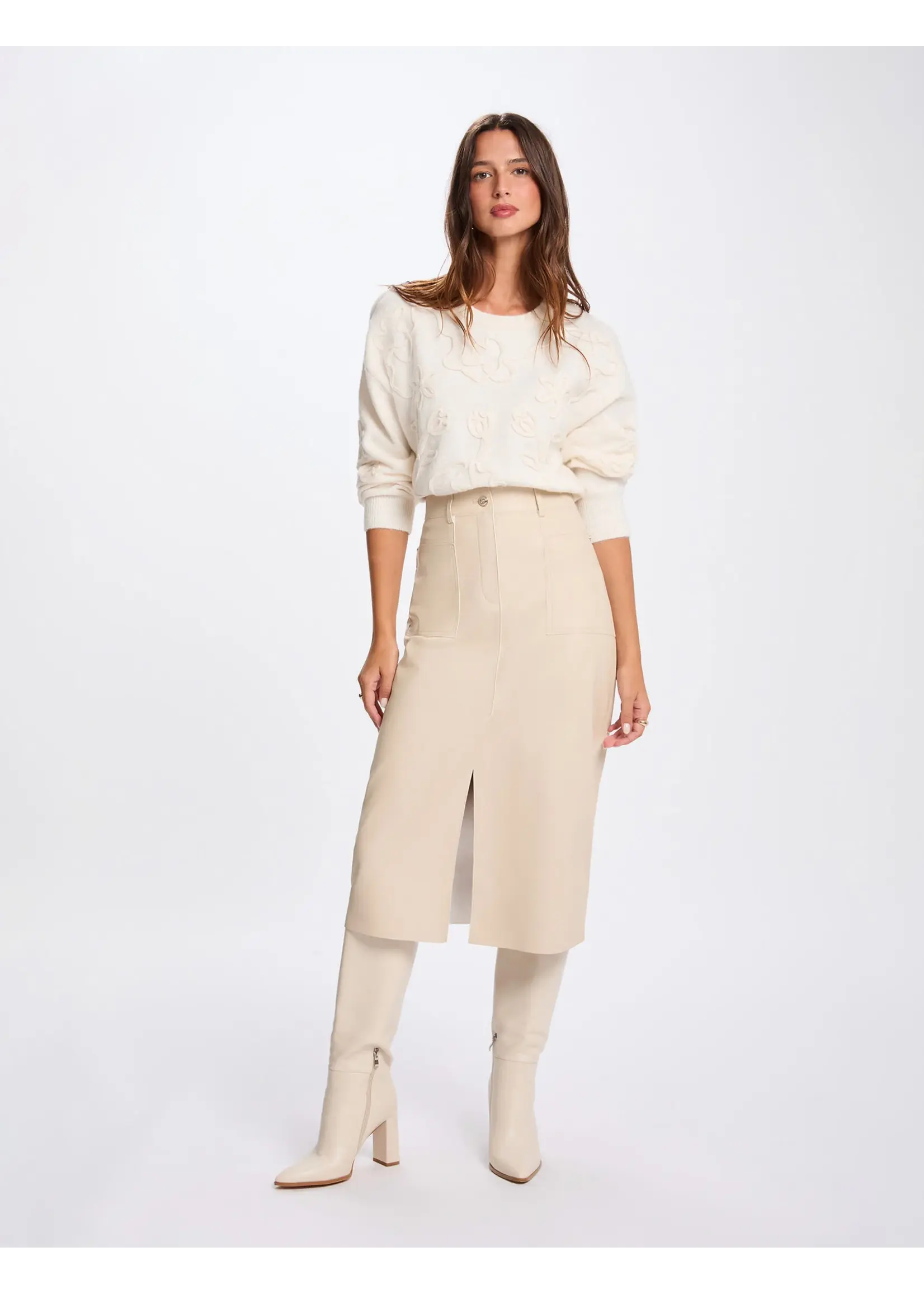 MORGAN PULL FLOWER PRINT IVORE 261-MBROD