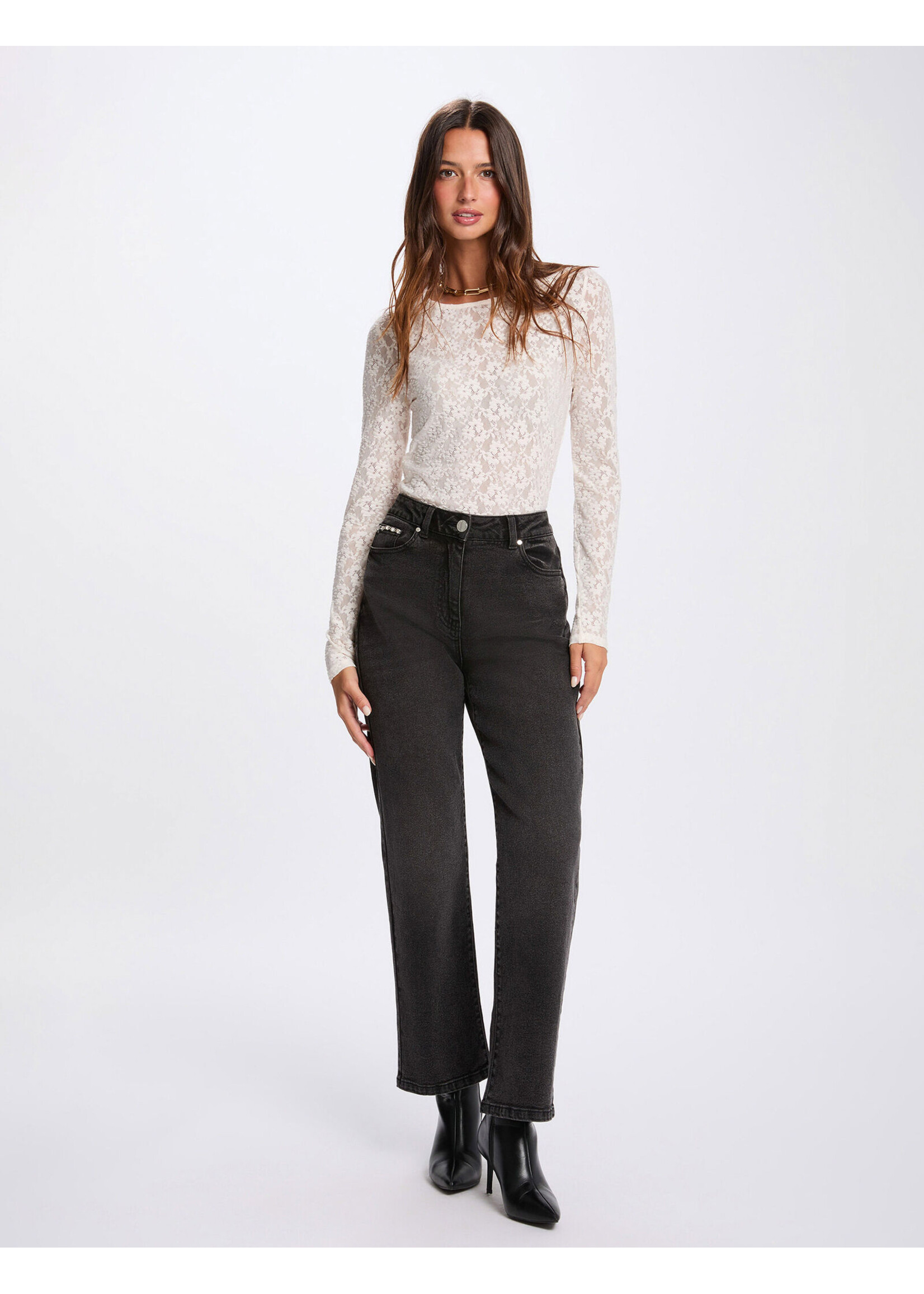 MORGAN LACE SHIRT LONG SLEEVE 261-THAKO