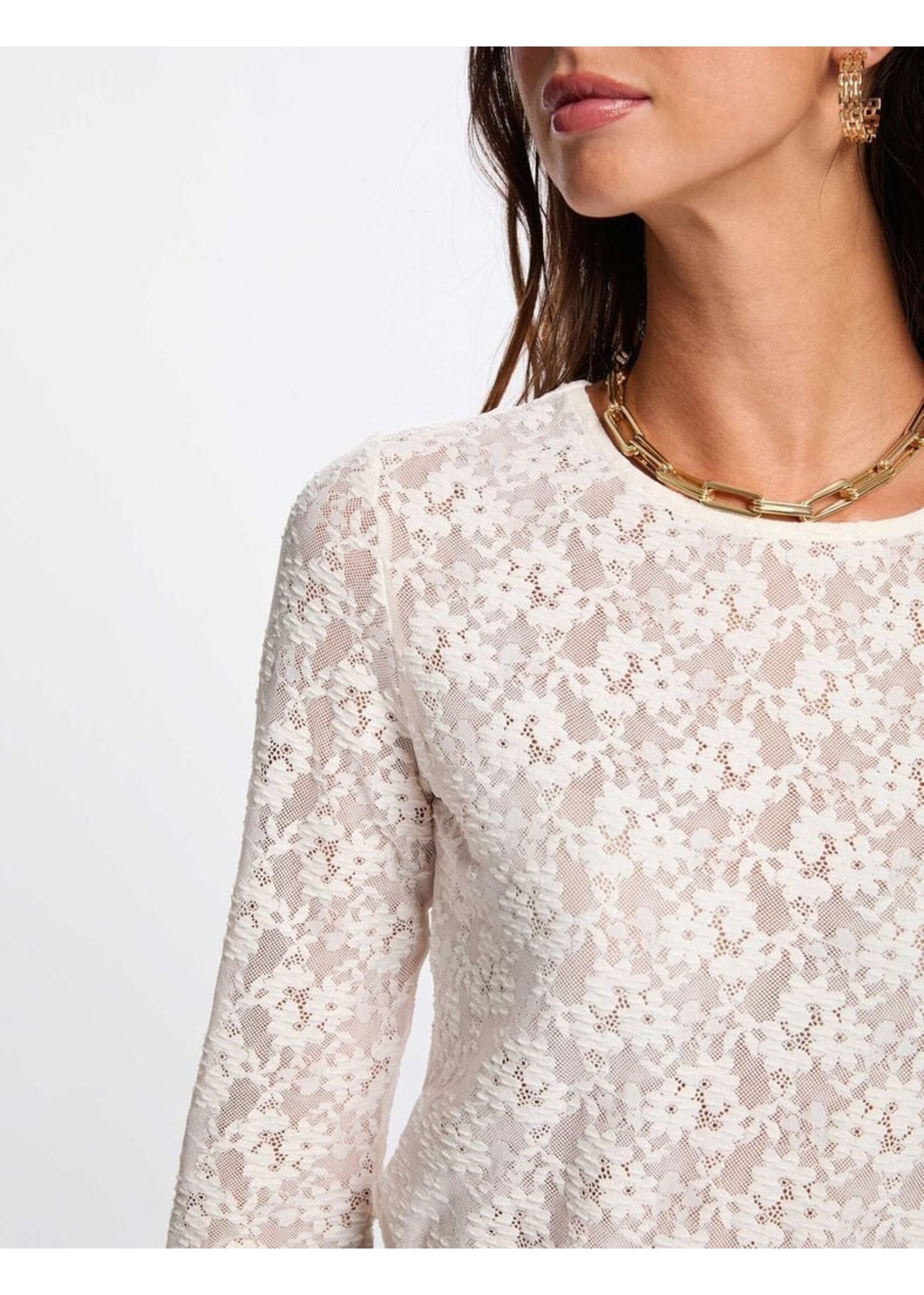 MORGAN LACE SHIRT LONG SLEEVE 261-THAKO