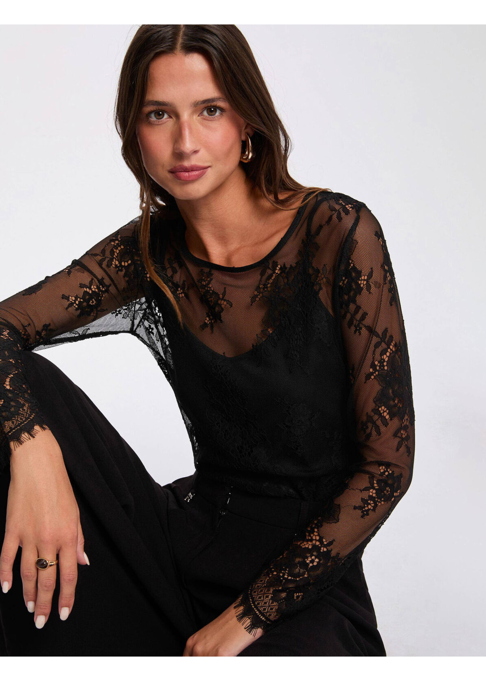 MORGAN LACE SHIRT TOP 261-TCITY