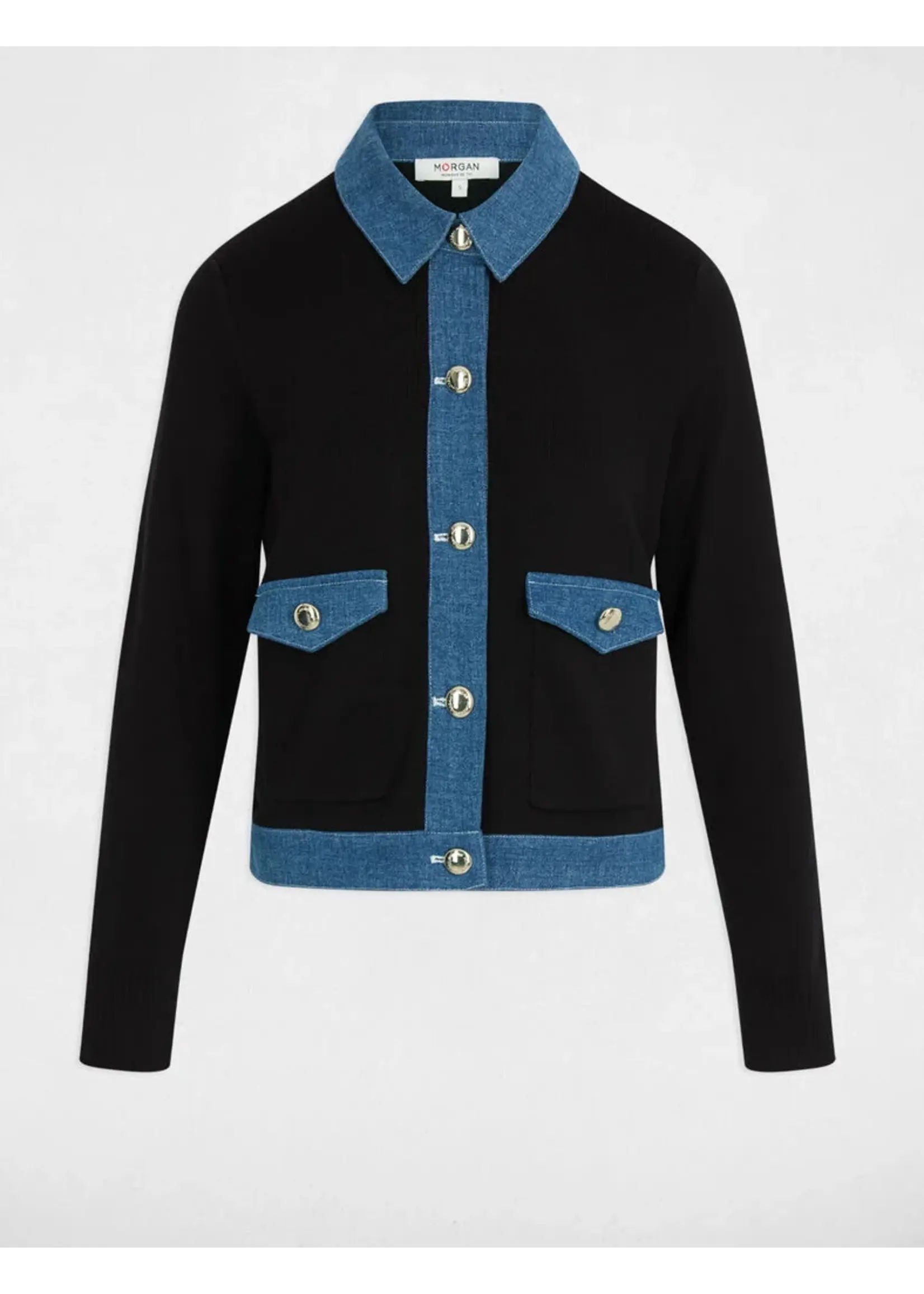 MORGAN VEST BLACK/BLUE 251-MNAKI