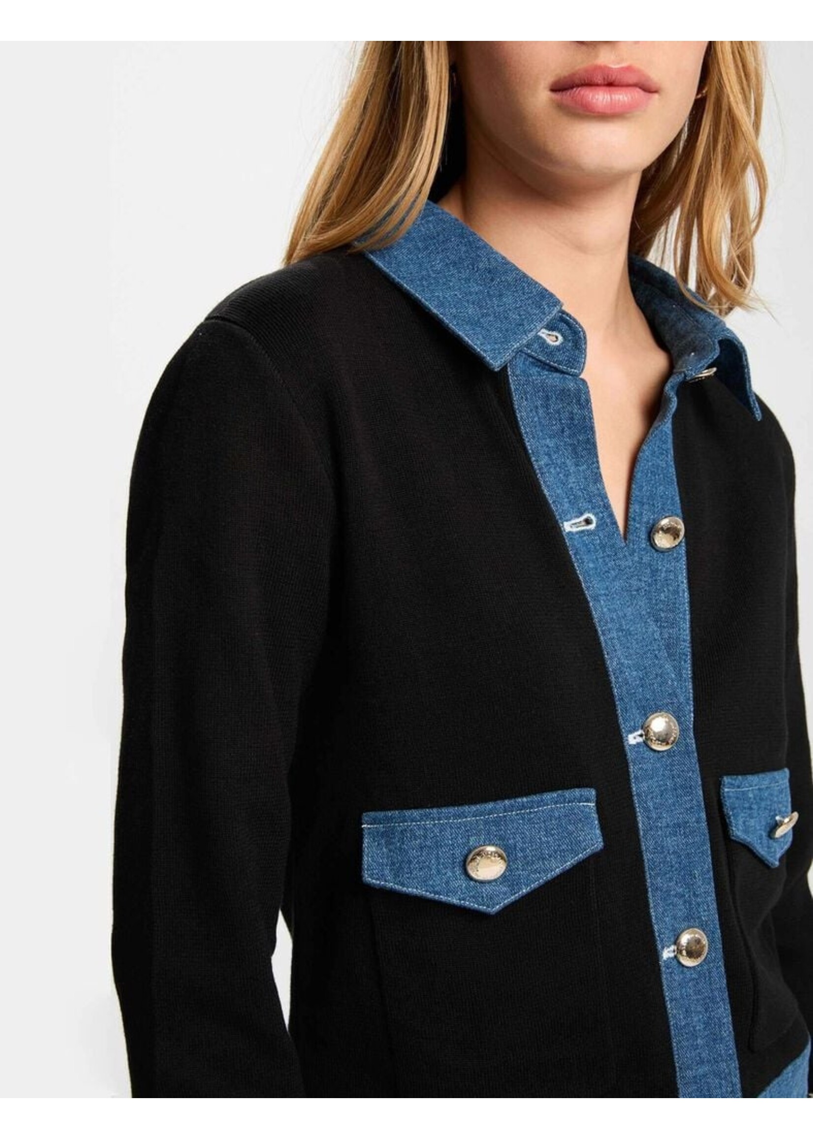 MORGAN VEST BLACK/BLUE 251-MNAKI