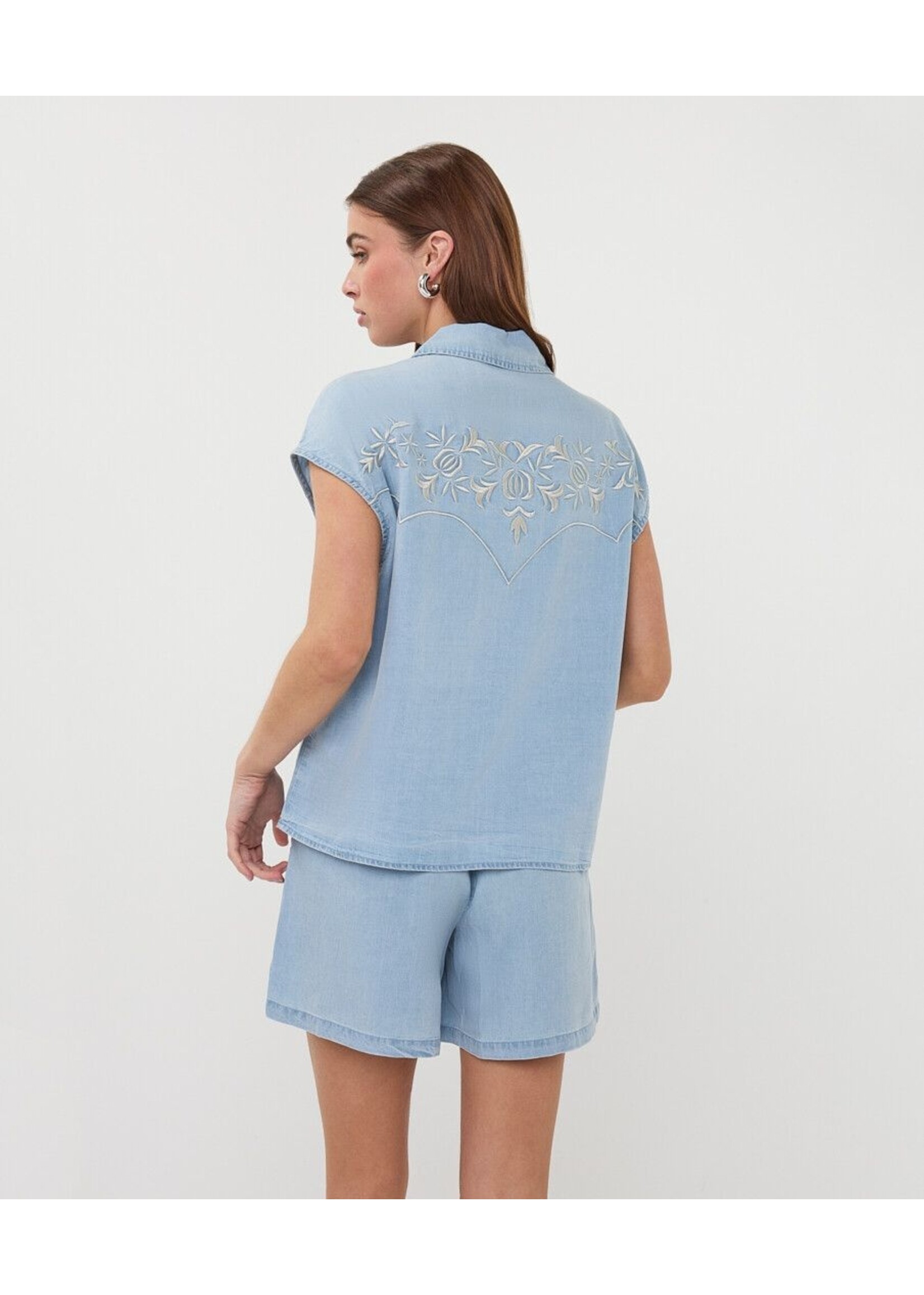 ESQUALO BLOUSE CHAMBRAY LIGHT BLUE H26.28242