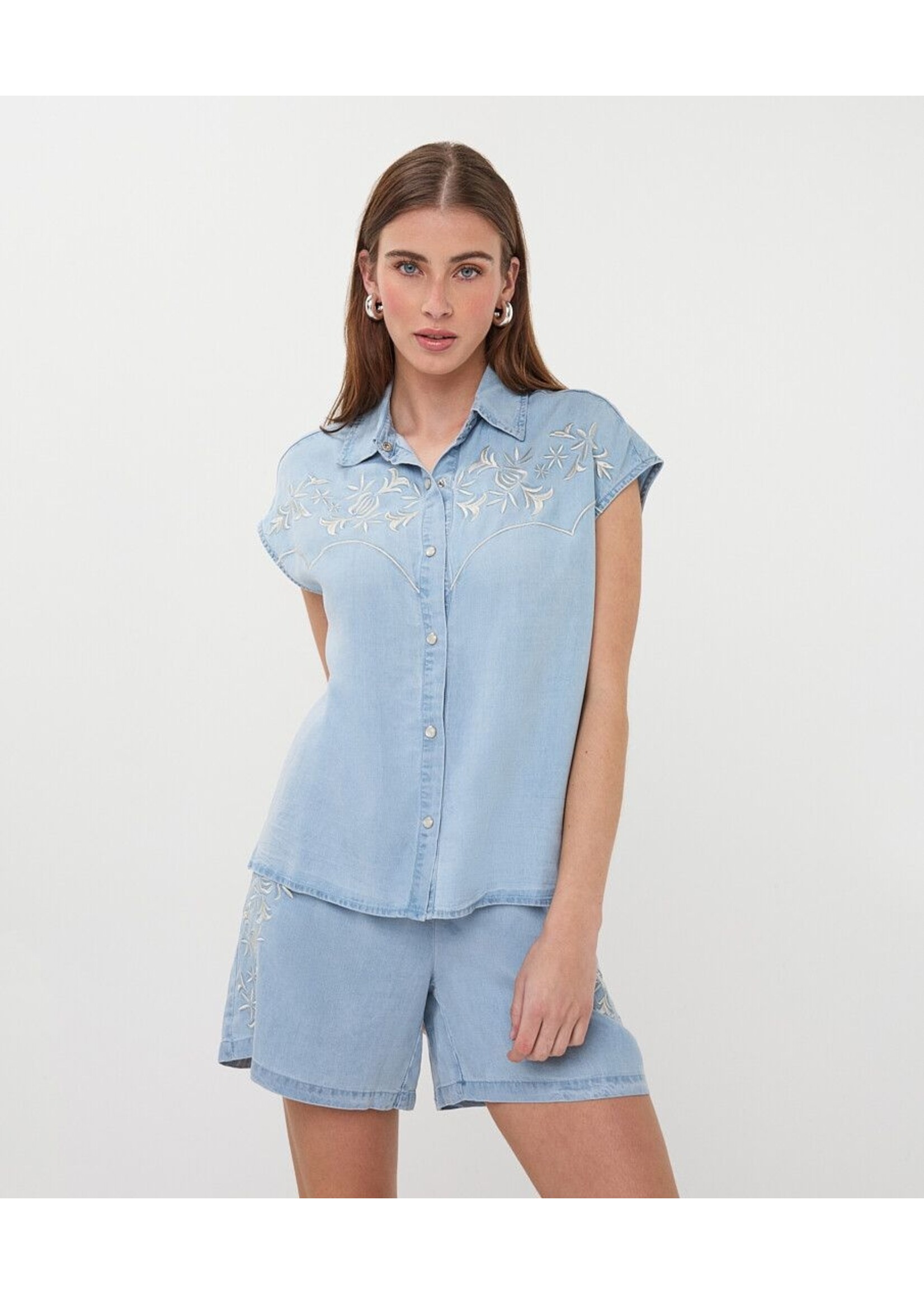ESQUALO BLOUSE CHAMBRAY LIGHT BLUE H26.28242