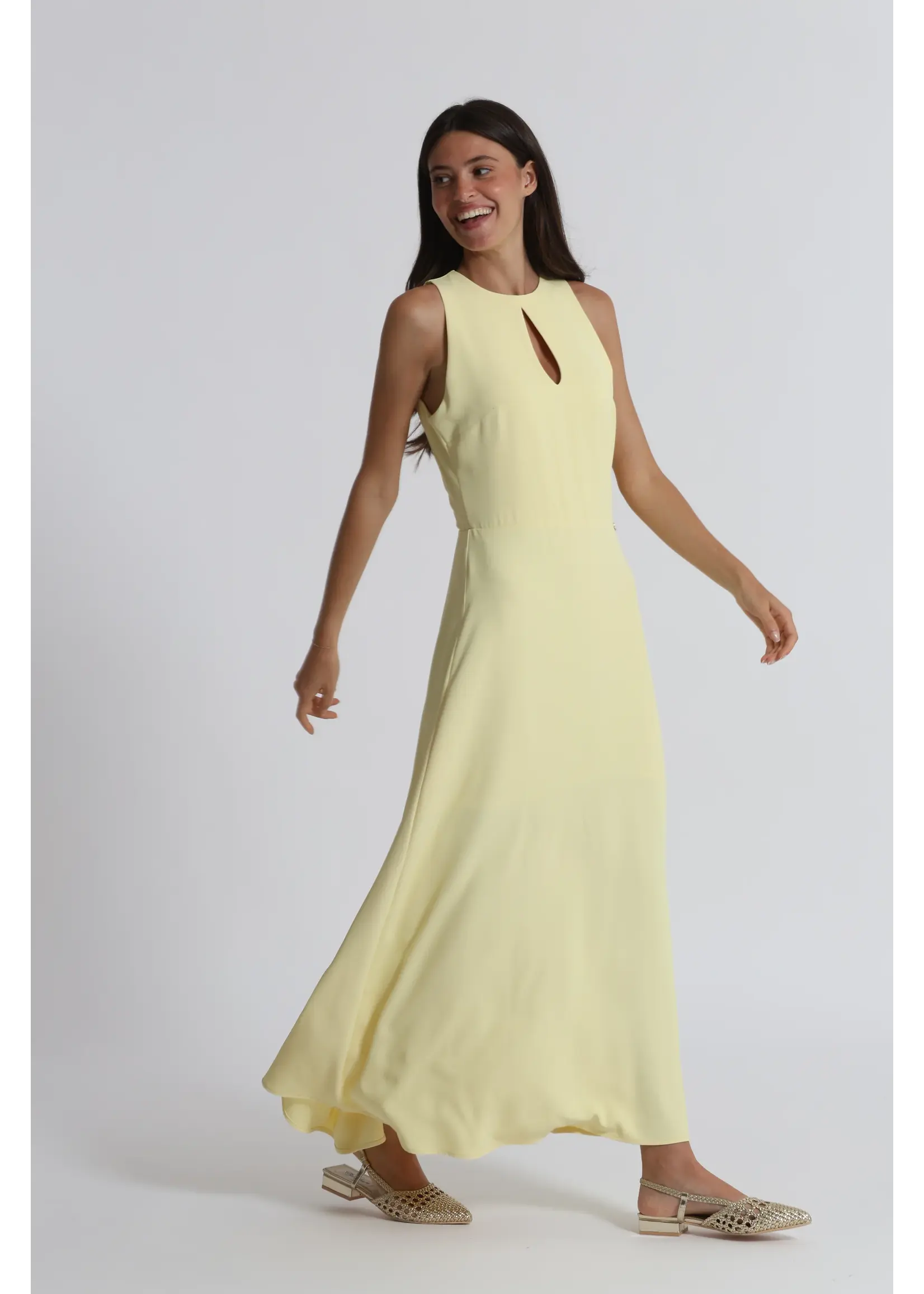 MIMI MUA LONG DRESS YELLOW ESAO-4468