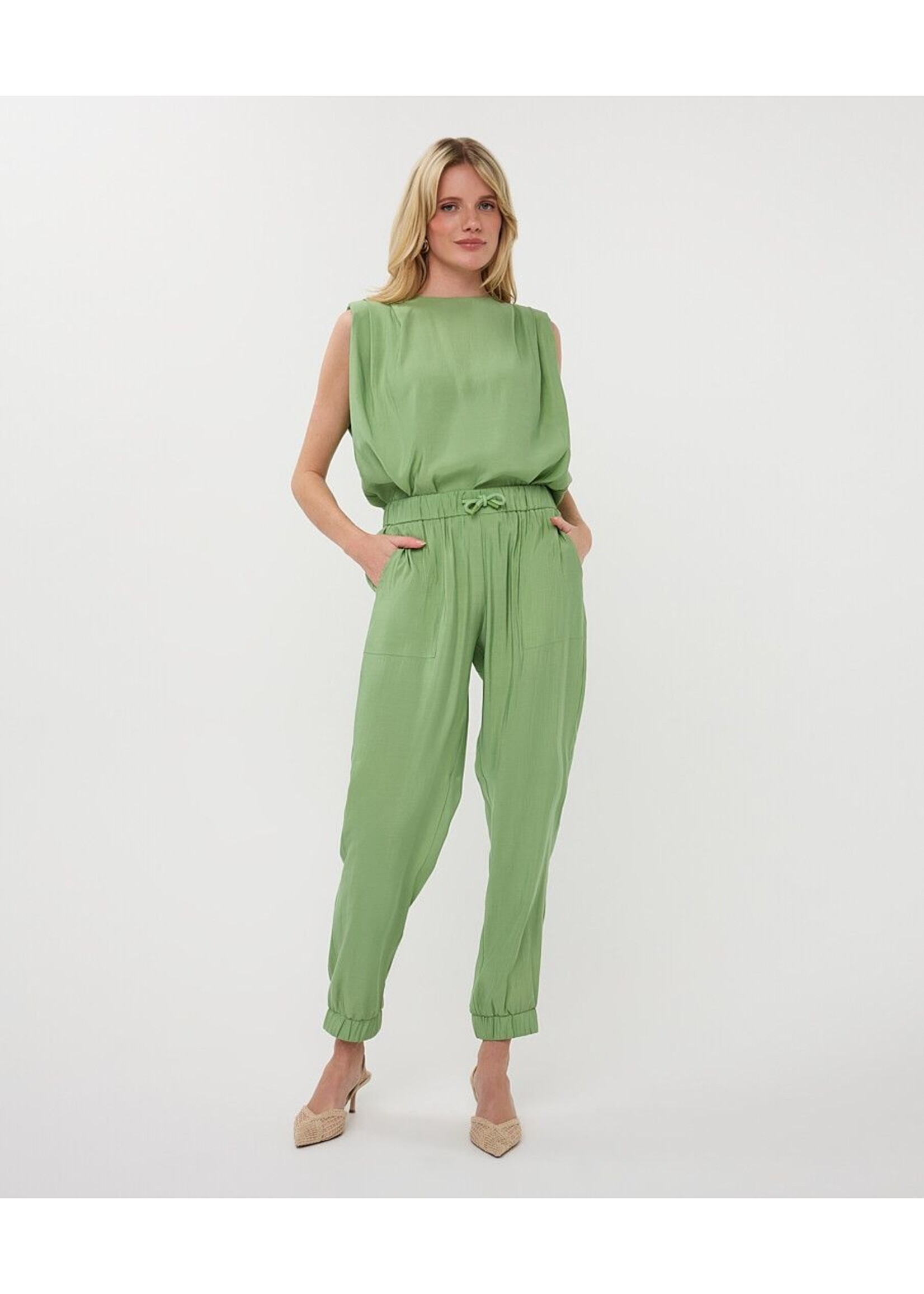 ESQUALO TOP CRINKLE MODAL JUNGLE GREEN HS26.05212