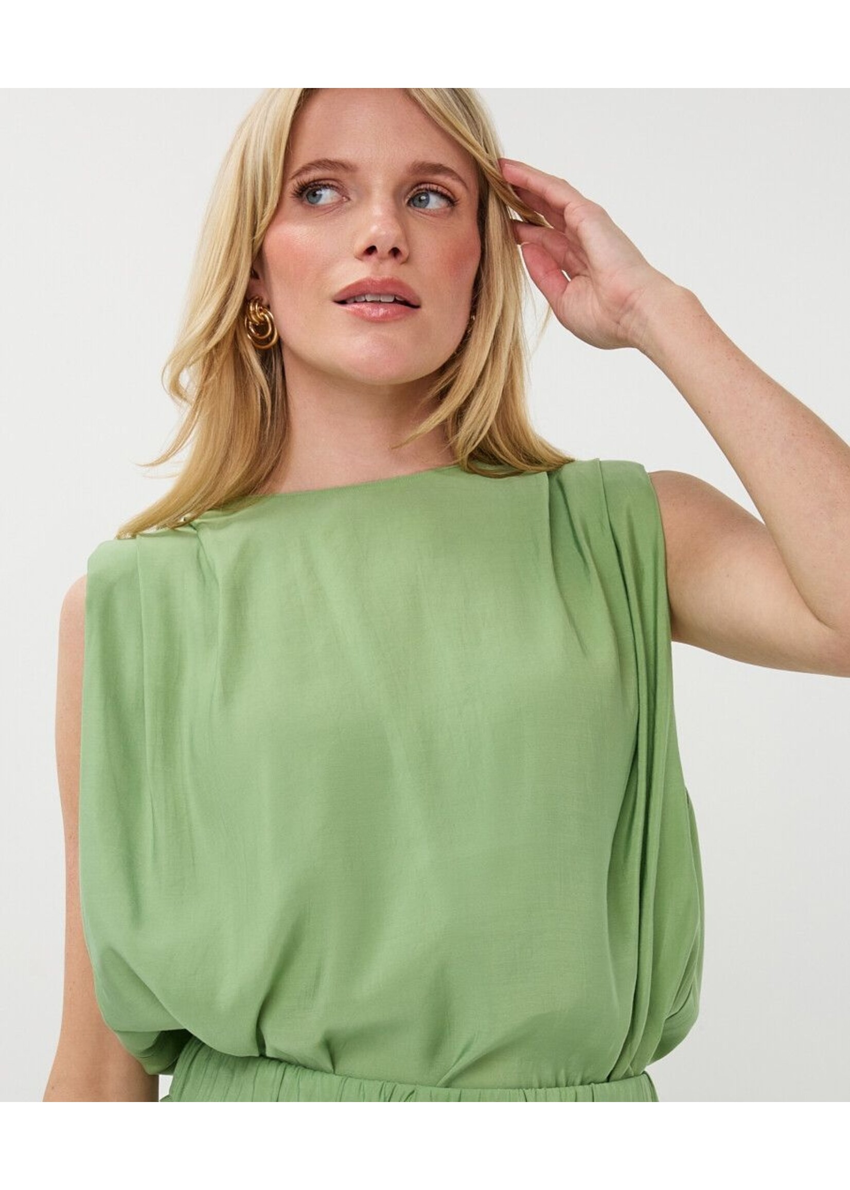 ESQUALO TOP CRINKLE MODAL JUNGLE GREEN HS26.05212