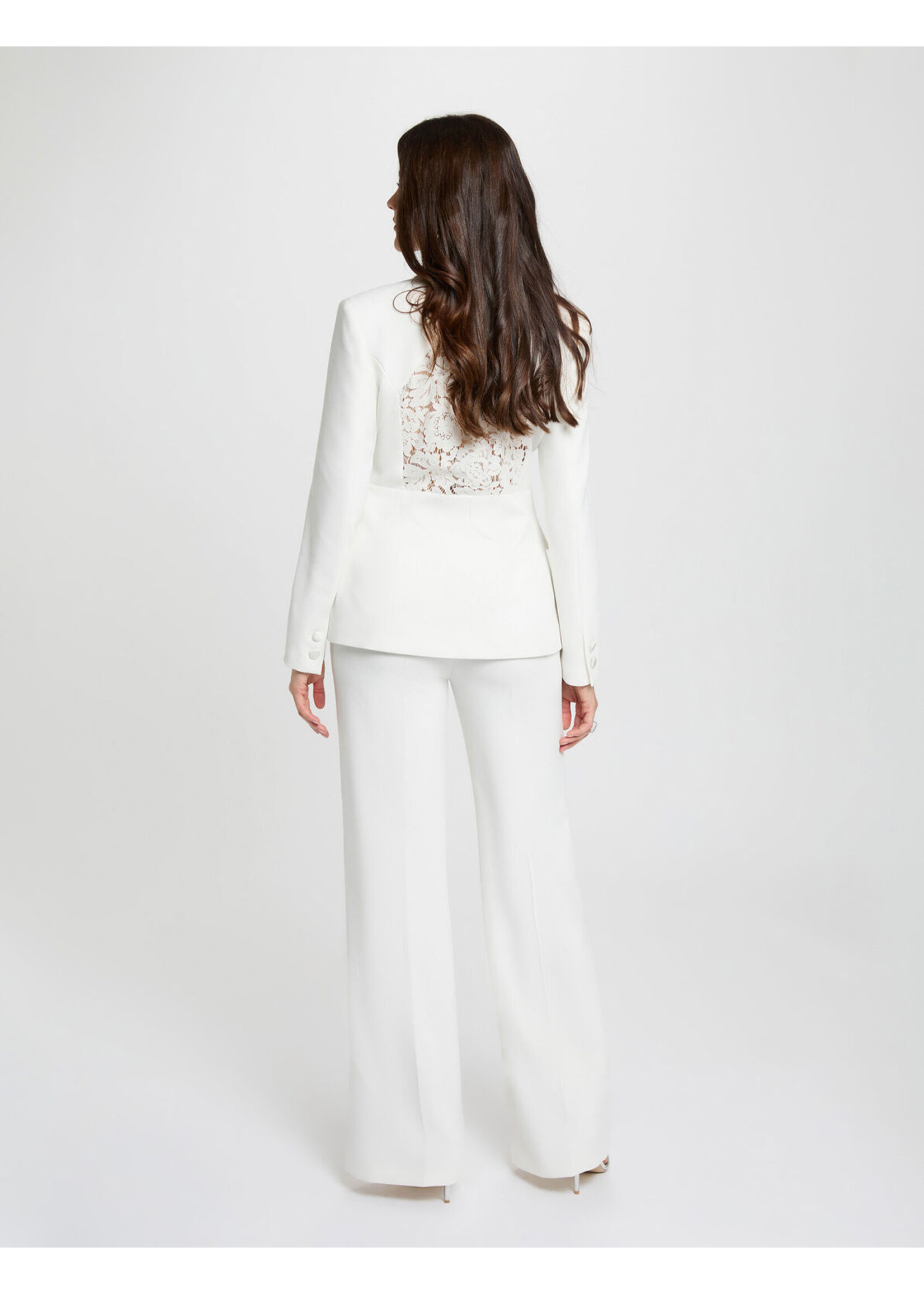 MORGAN PANTS FINISHED WITH LACE OFF WHITE 261-PANA