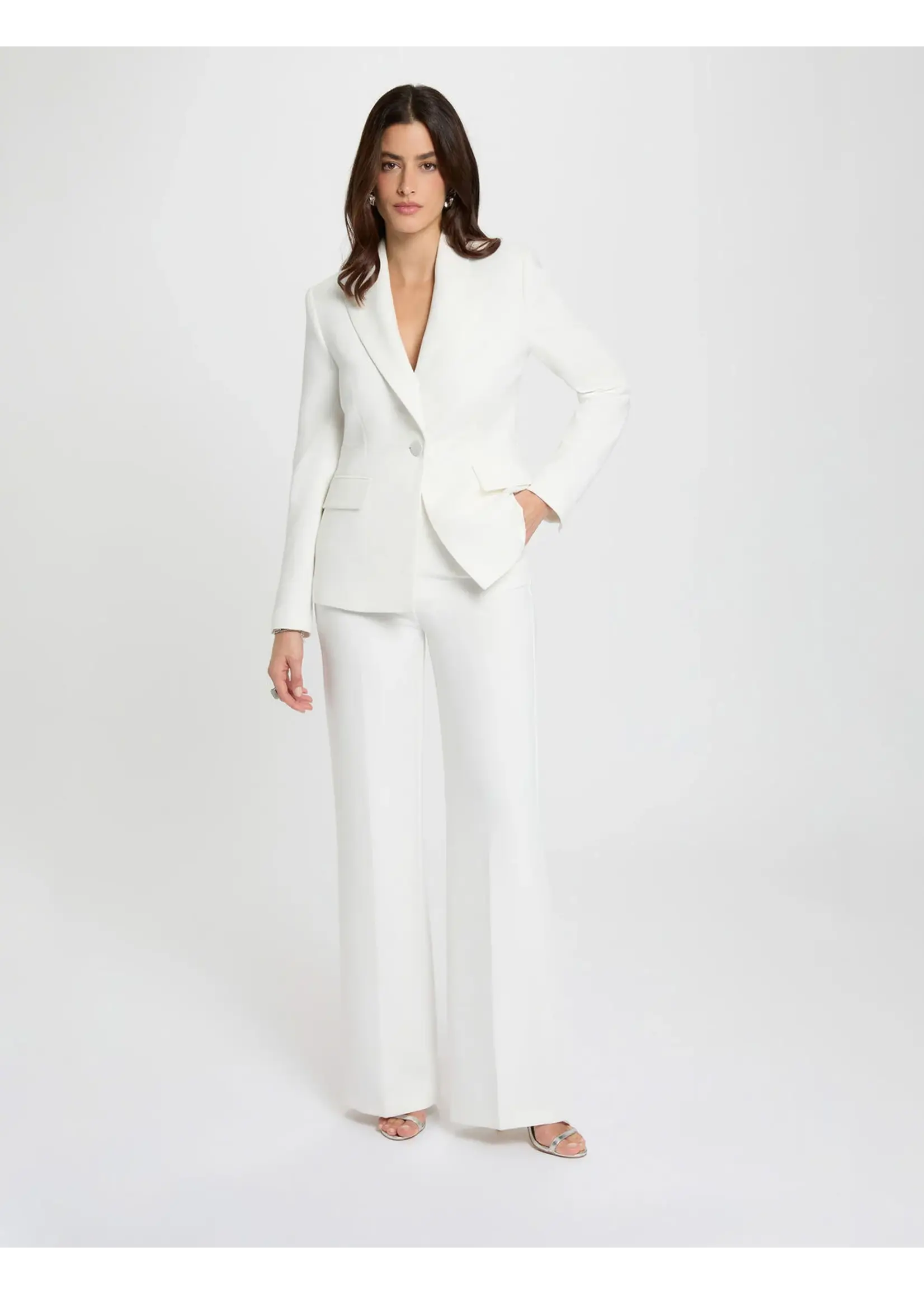 MORGAN PANTS FINISHED WITH LACE OFF WHITE 261-PANA