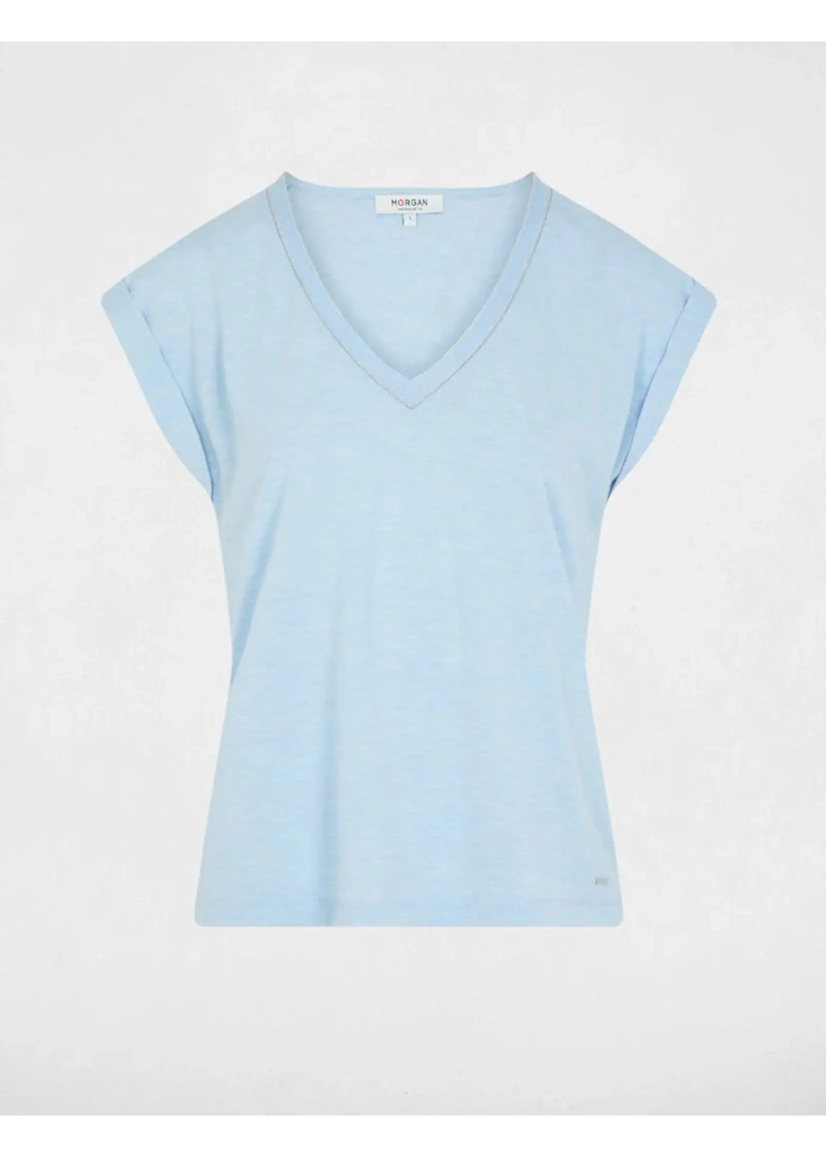 MORGAN TSHIRT FINE DIAMONDS LIGHT BLUE 242-DAYA