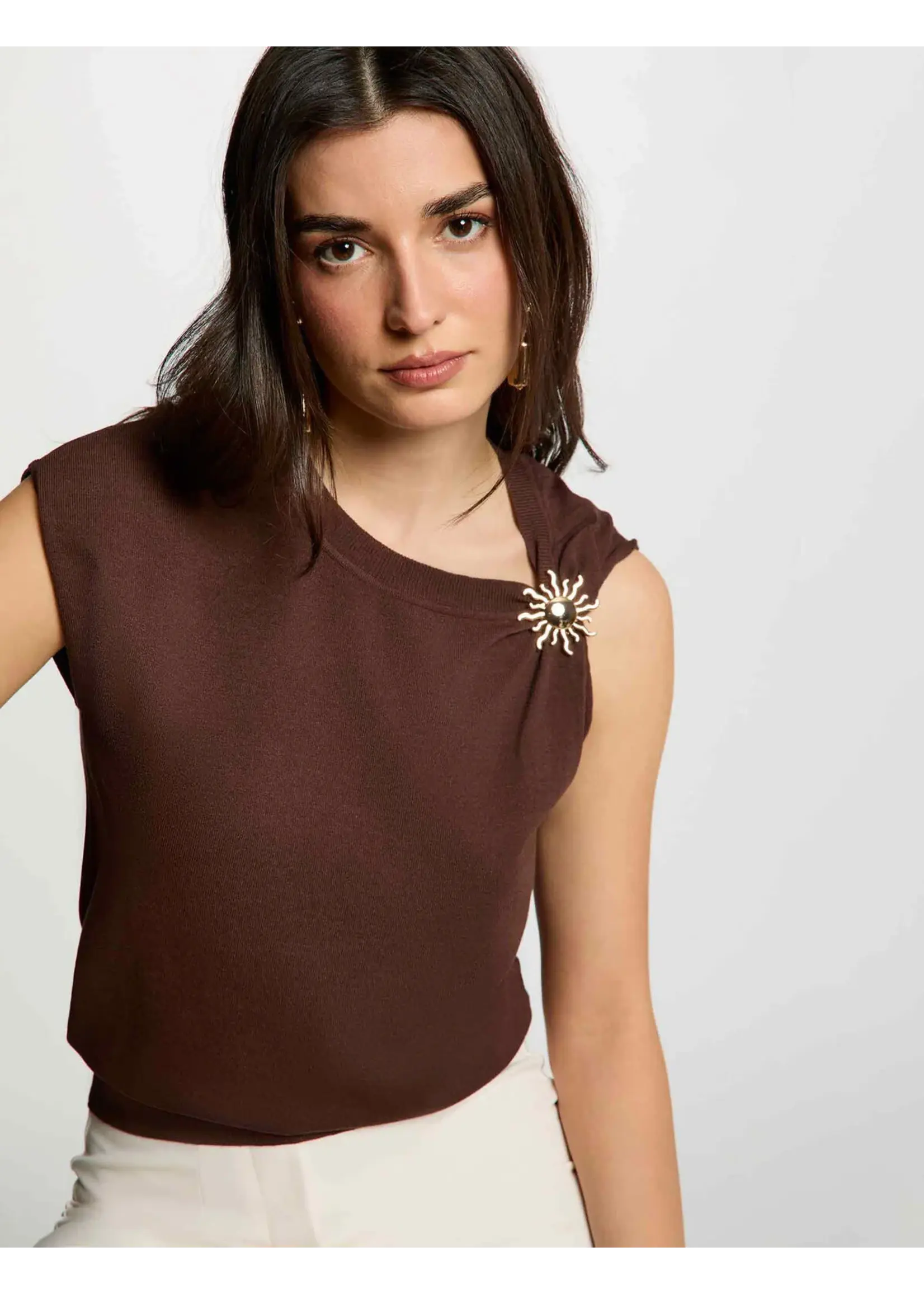 MORGAN TOP CHOCO 262-MCHOCO