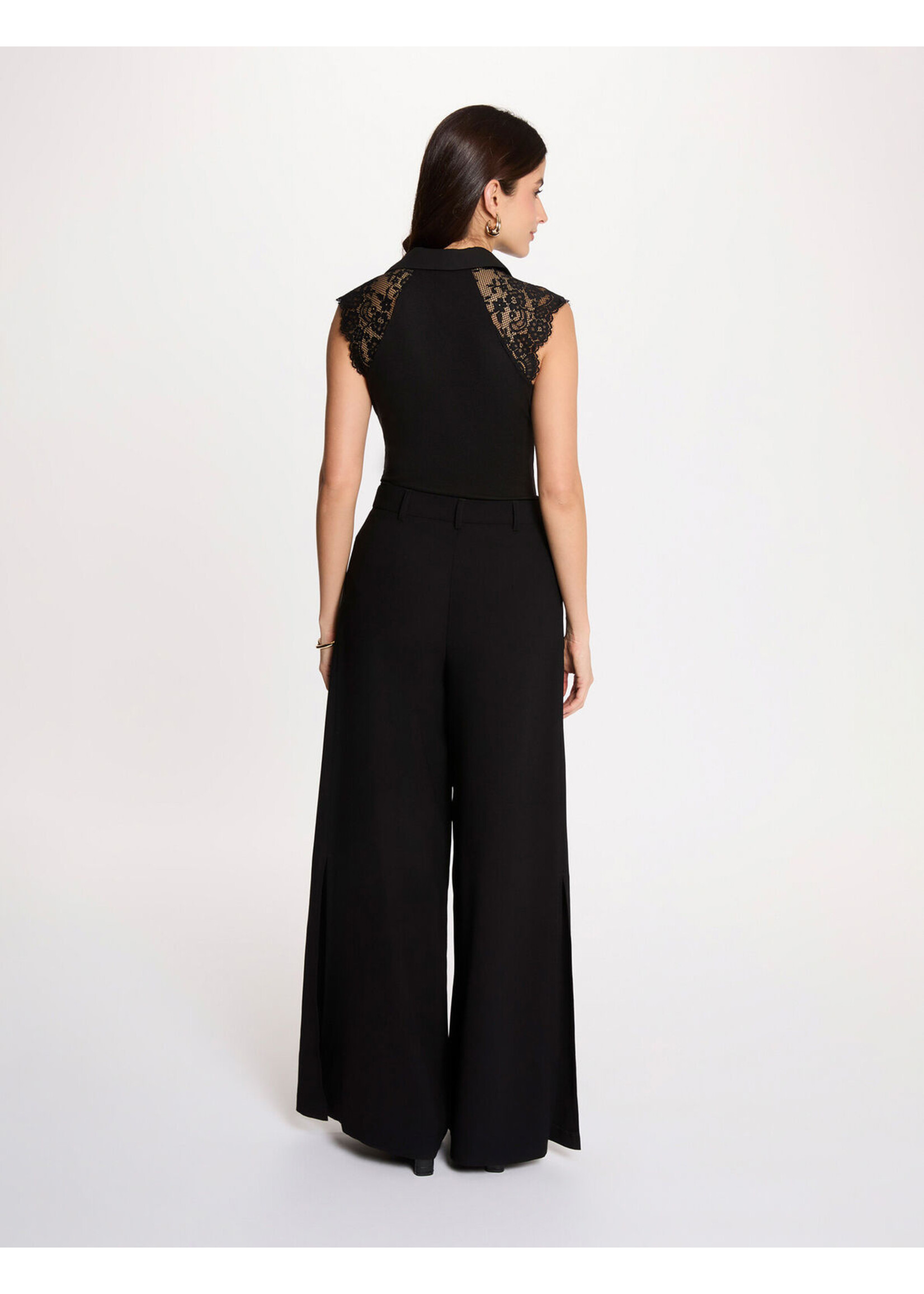 MORGAN TSHIRT WITH LACE BLACK 262-DPAUL