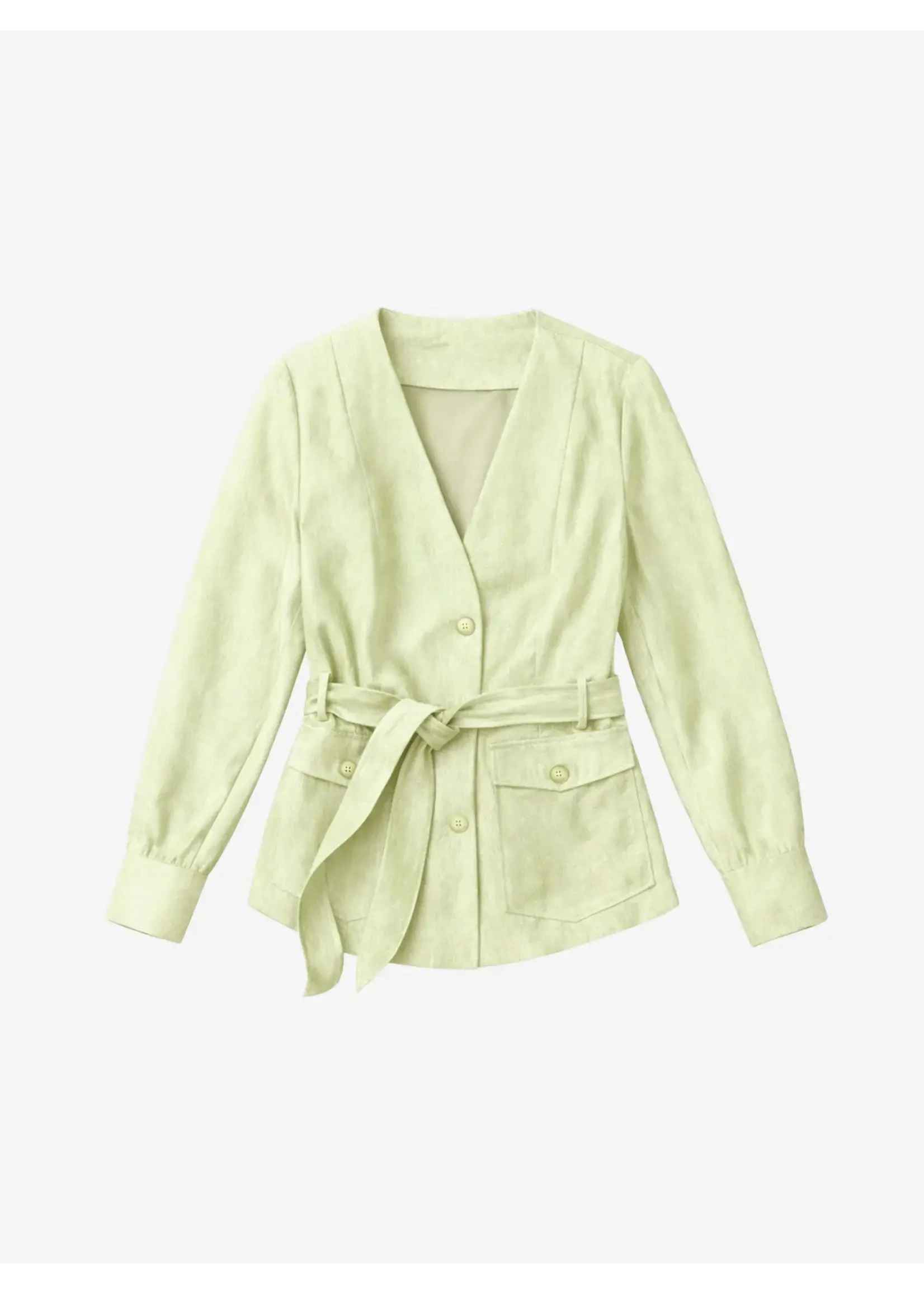 NIKKIE WRAP BLOUSE PORLAMAR ALOE VERA N6-236 2602