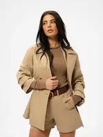 NIKKIE PAMPANGA COAT TRAVERTINE