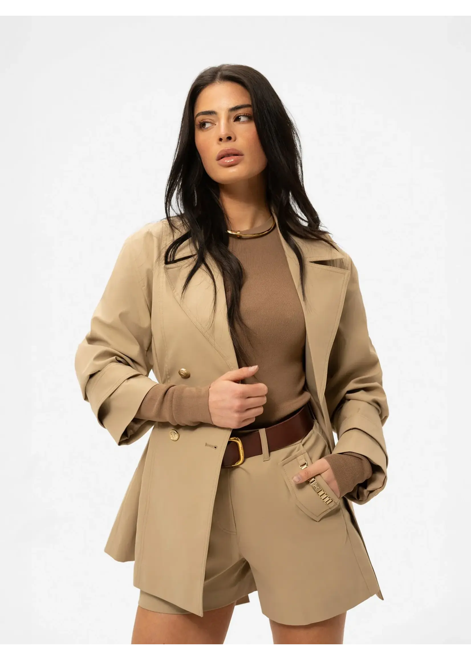 NIKKIE PAMPANGA COAT TRAVERTINE N4-239 2602