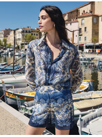 MORGAN SHIRT MULTICO. BLUE