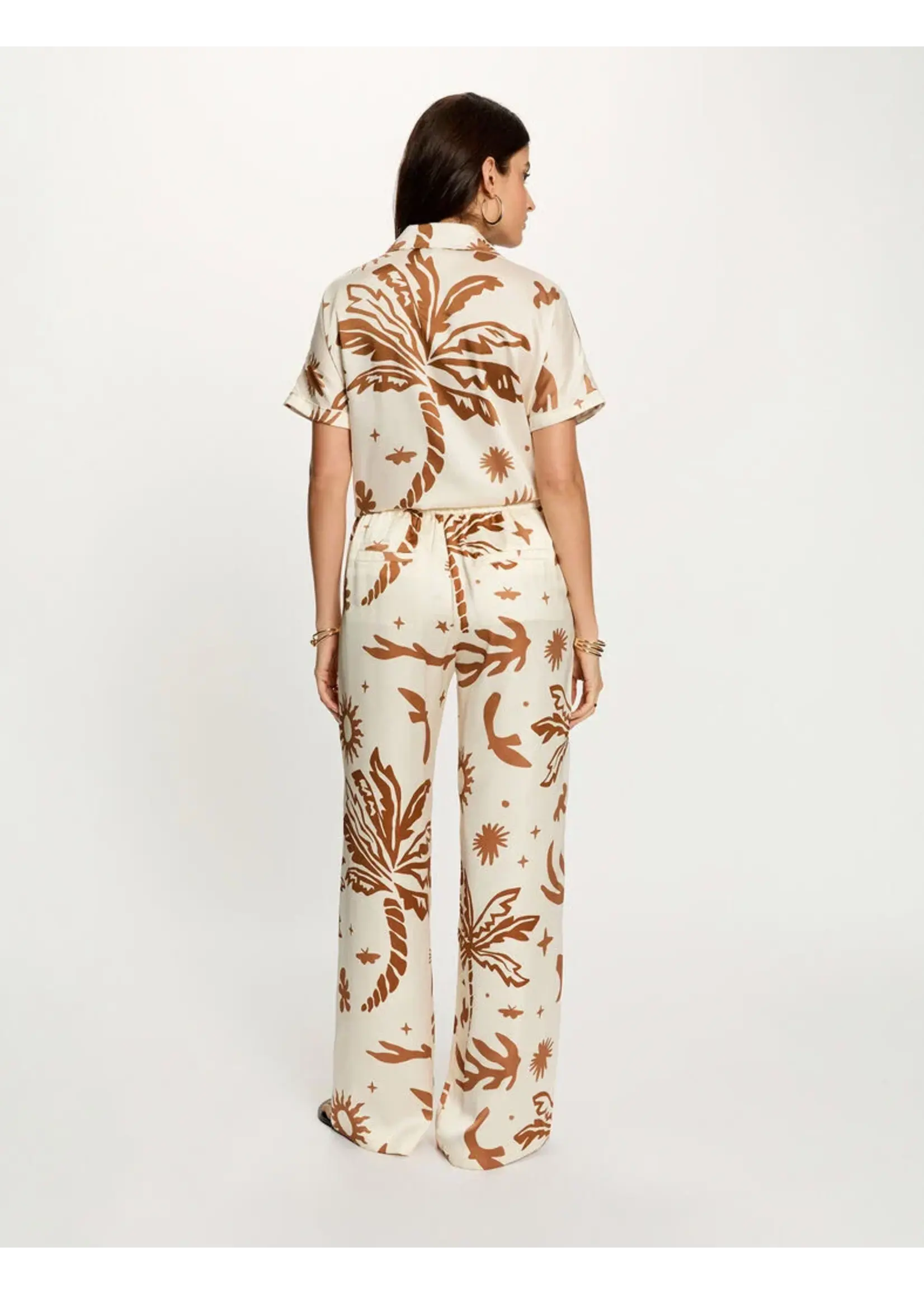 MORGAN BLOUSE SHORT SLEEVE MULTIC. LIGHT BROWN 262-CALIM.F