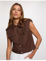 MORGAN GILET CHOCO