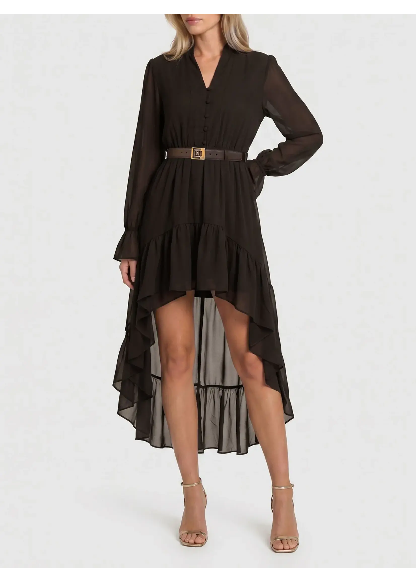 NIKKIE DRESS AYLIN CHOCOLATE TORTE N5-501 2605/5058