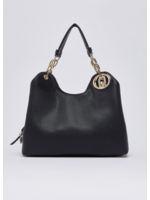 LIU JO FAIZA BOSTON BAG NERO/BRASS GOLD
