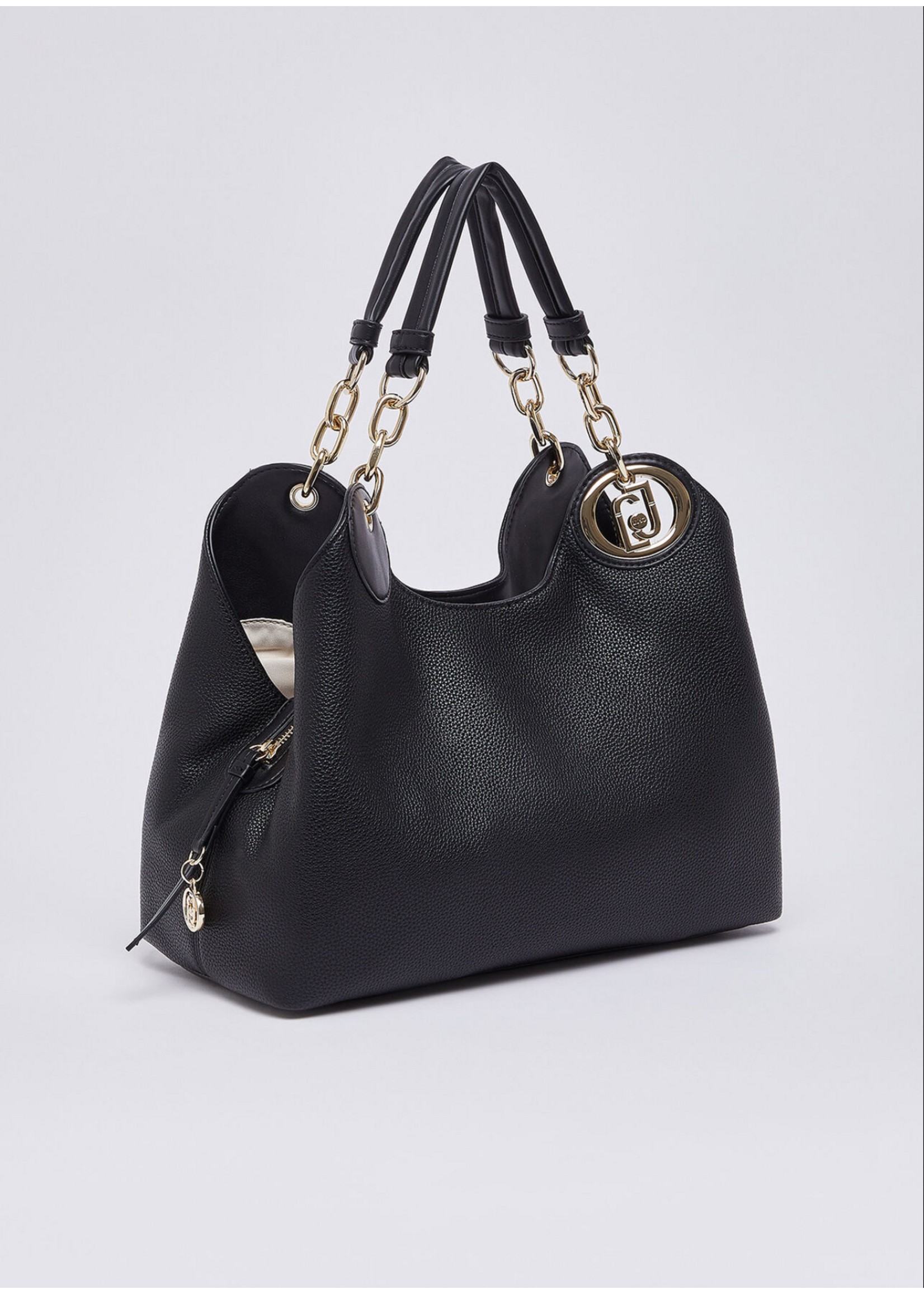 LIU JO FAIZA BOSTON BAG NERO/BRASS GOLD AF6024-ES039/B1848
