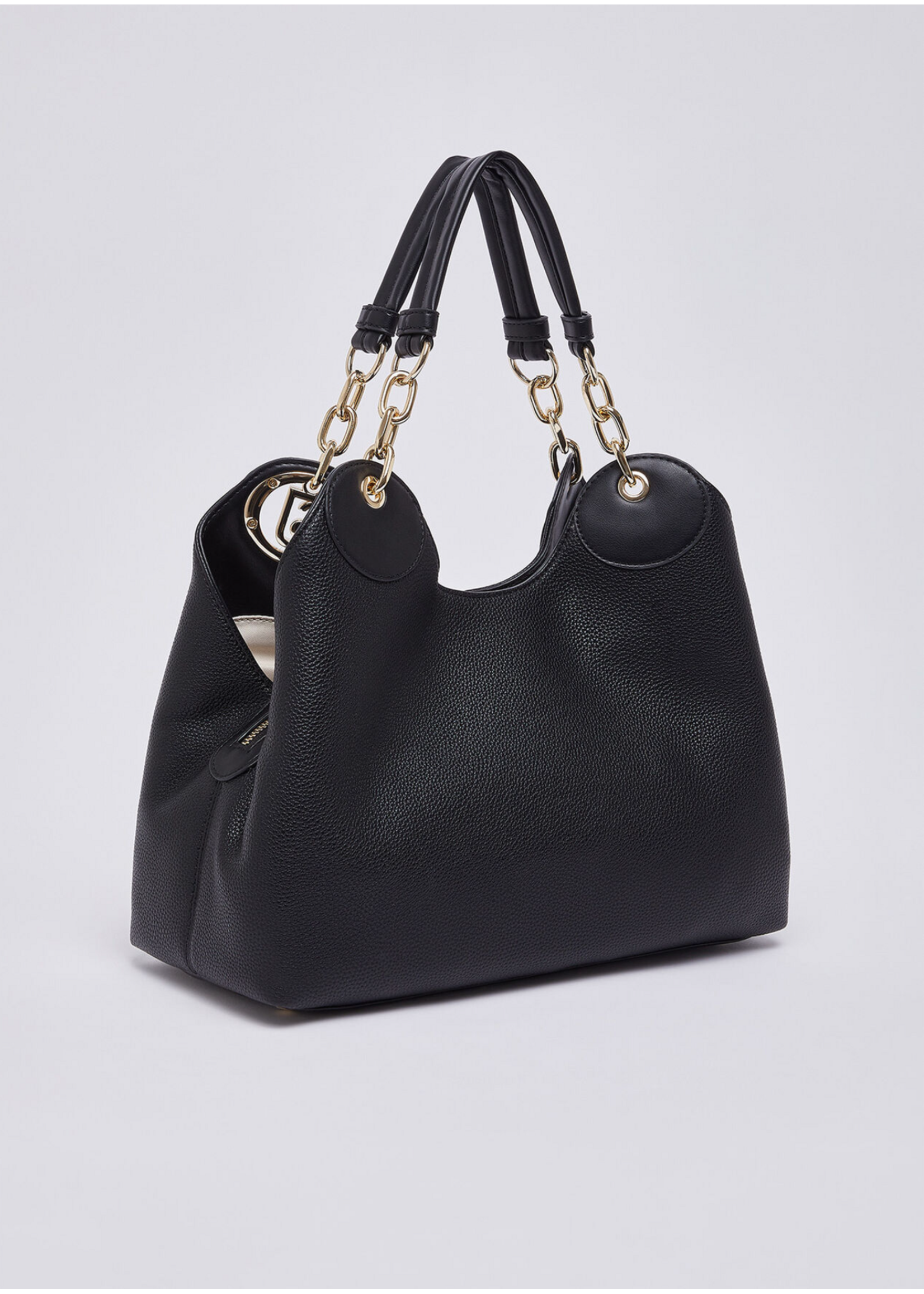 LIU JO FAIZA BOSTON BAG NERO/BRASS GOLD AF6024-ES039/B1848