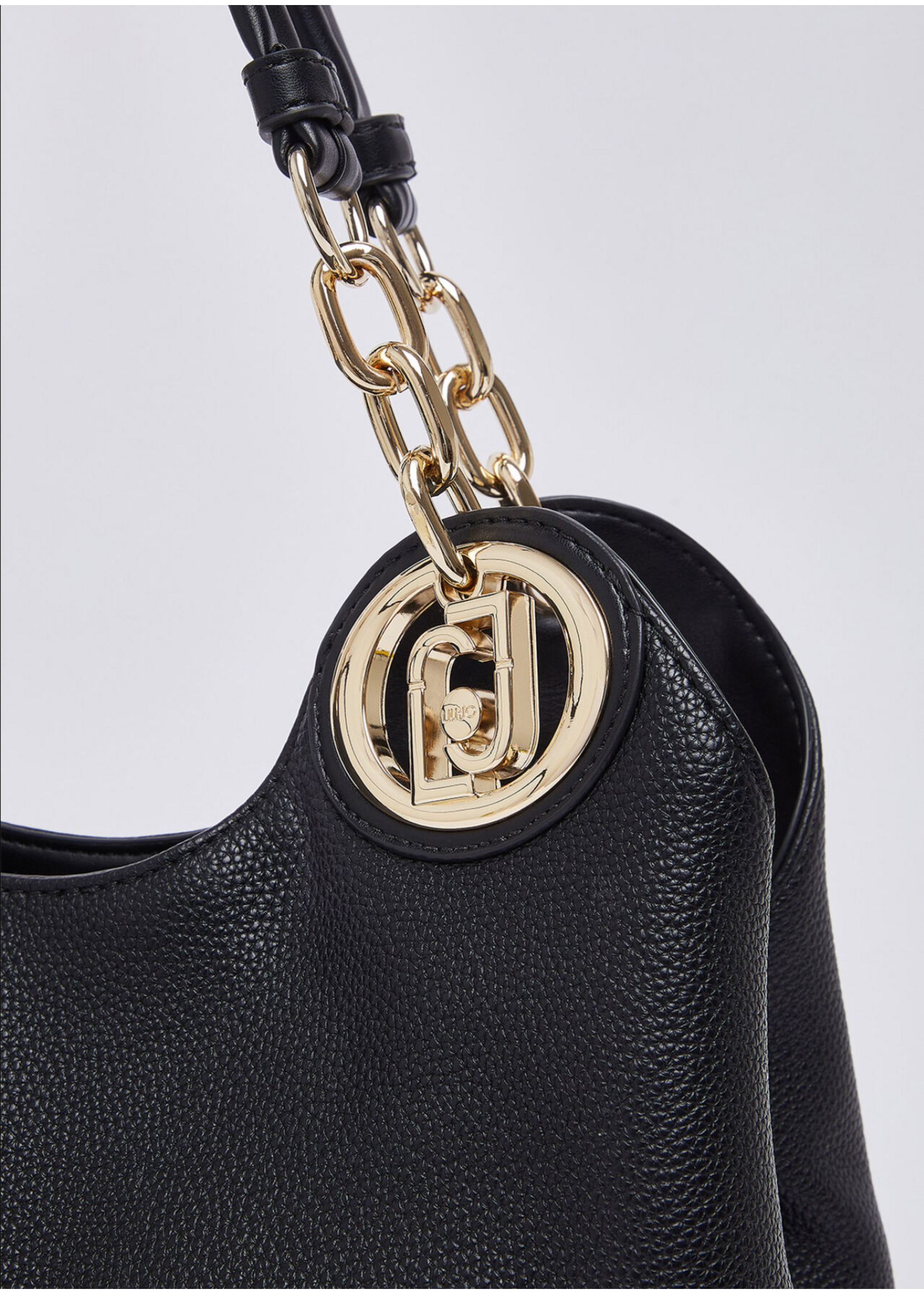 LIU JO FAIZA BOSTON BAG NERO/BRASS GOLD AF6024-ES039/B1848