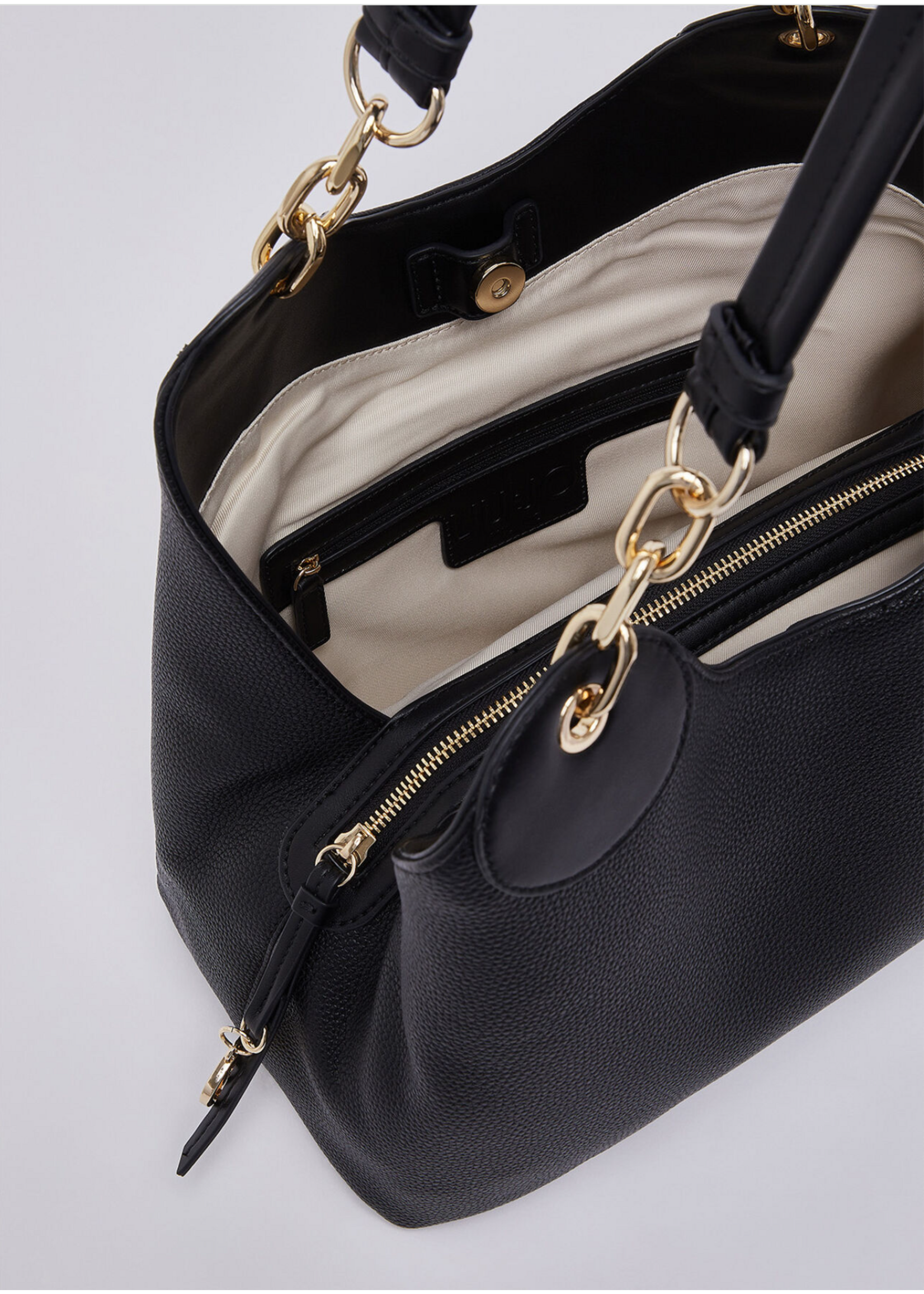 LIU JO FAIZA BOSTON BAG NERO/BRASS GOLD AF6024-ES039/B1848