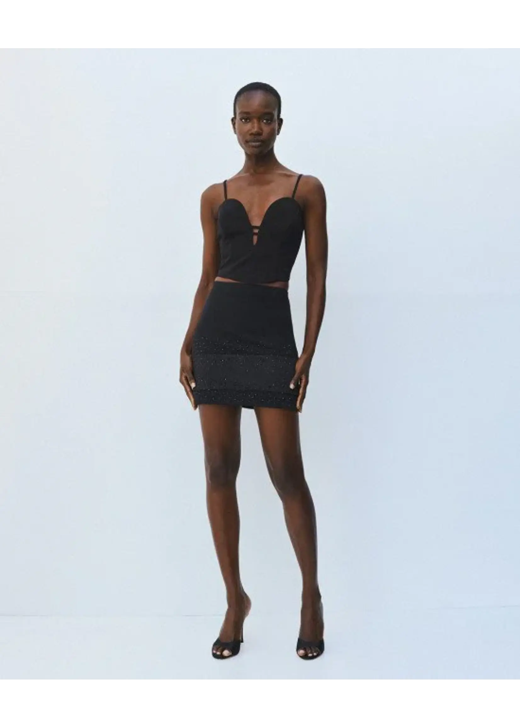 ACCESS ABEE MINI SKIRT WITH RHINESTONES 64-6049-203
