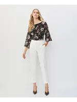 ACCESS ABEE LONG-SLEEVE FLORAL BODYSUIT BLACK