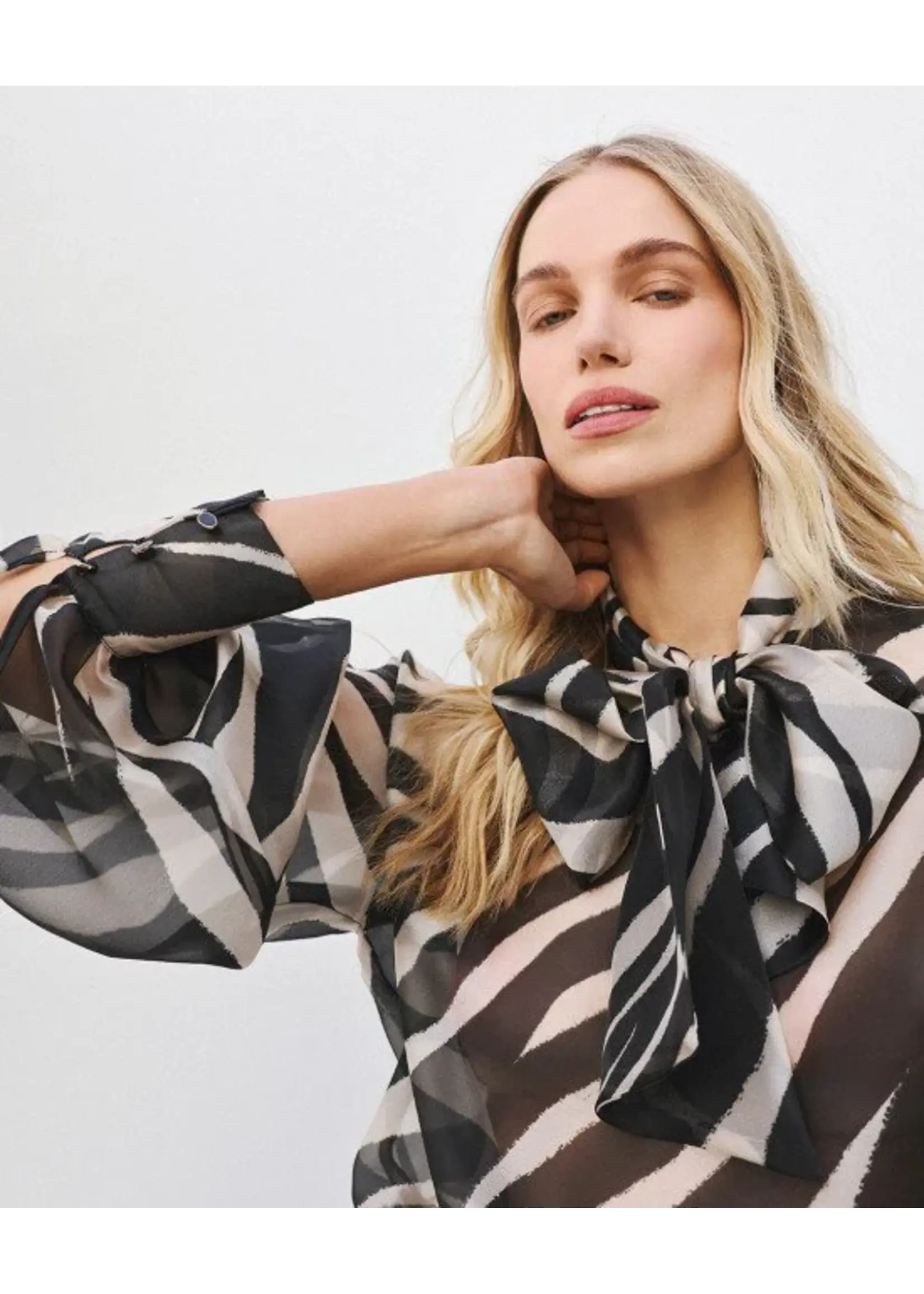 ACCESS ABEE BLOUSE ANIMAL PRINT ZEBRA 64-2075-250