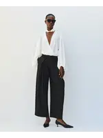 ACCESS ABEE WRAP BLOUSE WITH PUFF SLEEVE WHITE