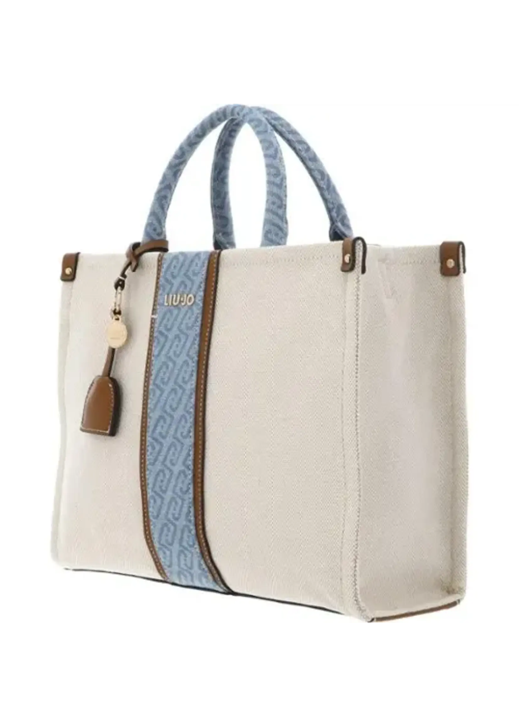 LIU JO SHOPPING BAG RIDHI NEUTRO/DENIM AA6206-T388A