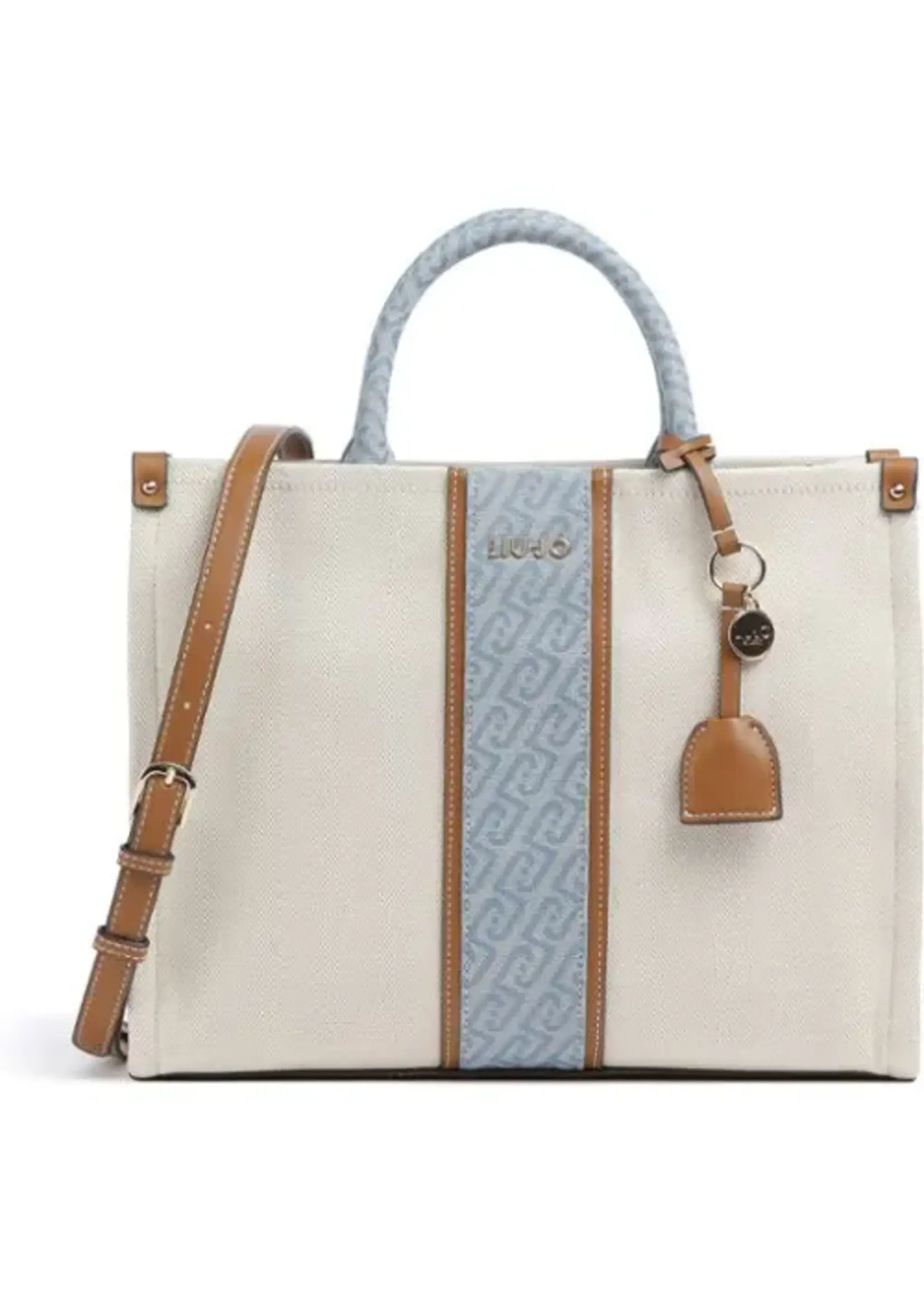 LIU JO SHOPPING BAG RIDHI NEUTRO/DENIM AA6206-T388A