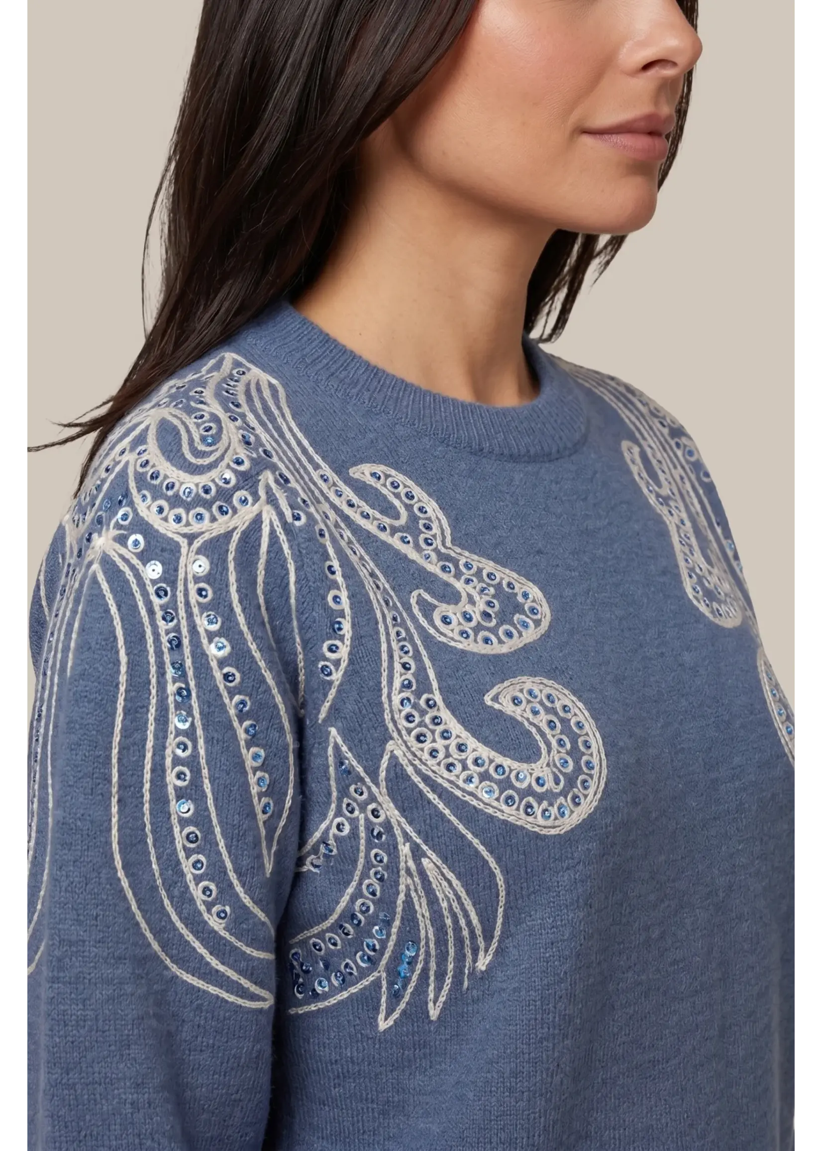 G MAXX LILEAN KNITTING SWEATER GRISAILLE BLUE 26NEG02-426
