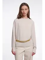 RINO & PELLE BELT WITH METAL CHAIN BEIGE PIXIE