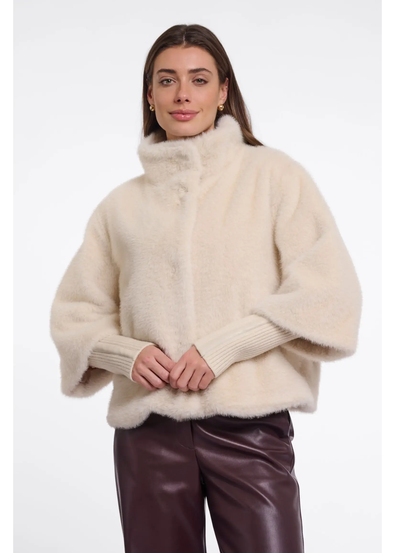 RINO & PELLE JACKET WITH RIB CUFFS BIRCH NESRIN.7002611