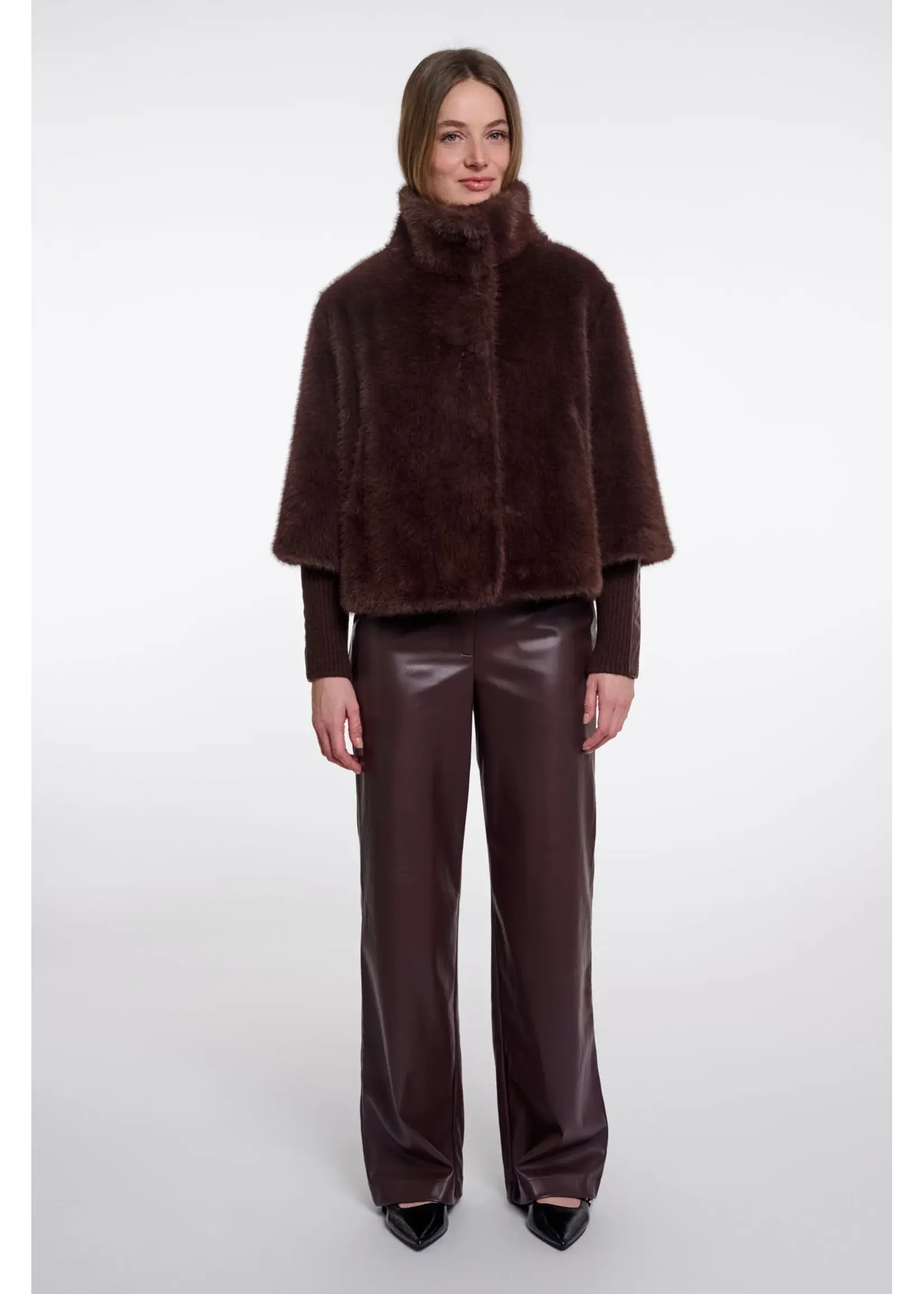 RINO & PELLE JACKET WITH RIB CUFFS COFFEE ROAST NESRIN.7002611