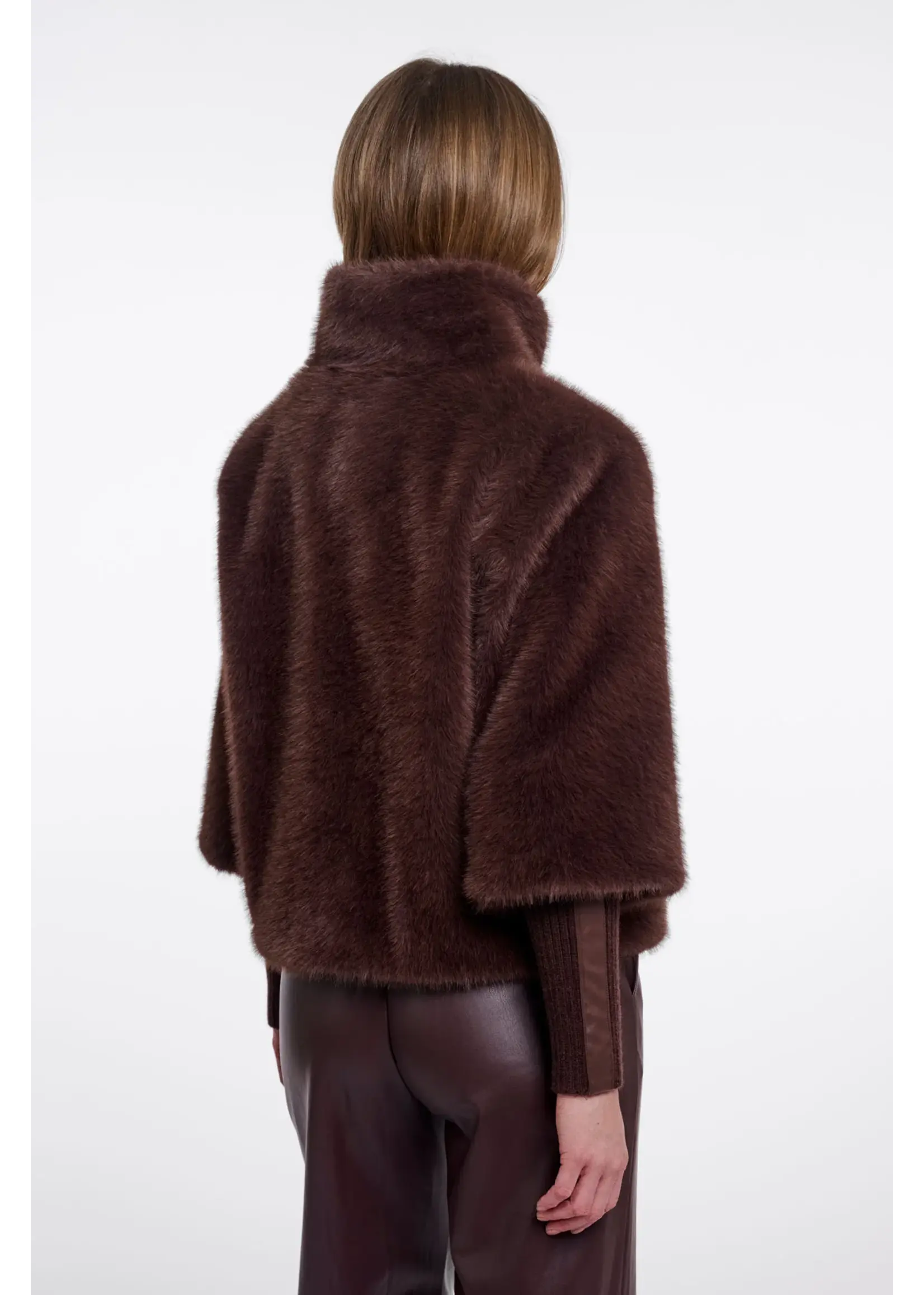 RINO & PELLE JACKET WITH RIB CUFFS COFFEE ROAST NESRIN.7002611