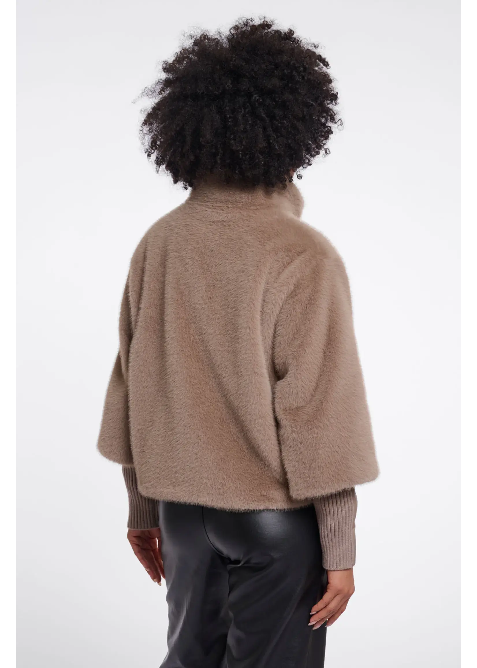 RINO & PELLE JACKET WITH RIB CUFFS MOCHA LATTE NESRIN.7002611