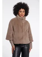 RINO & PELLE JACKET WITH RIB CUFFS MOCHA LATTE NESRIN