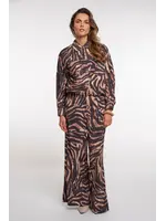 RINO & PELLE PANTS WIDE LEG DARJAREGULAR BROWN ZEBRA